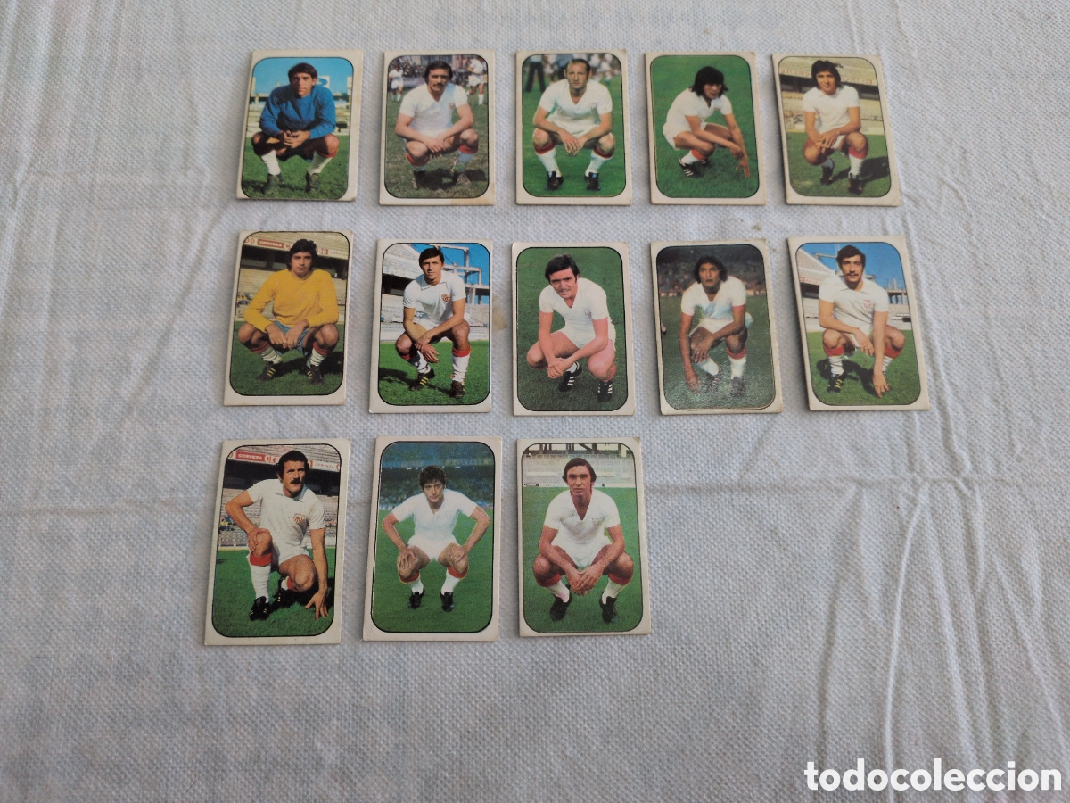 Cromos de f&uacute;tbol: Sevilla Liga Este 76-77 - Coleccion 13 cromos diferentes