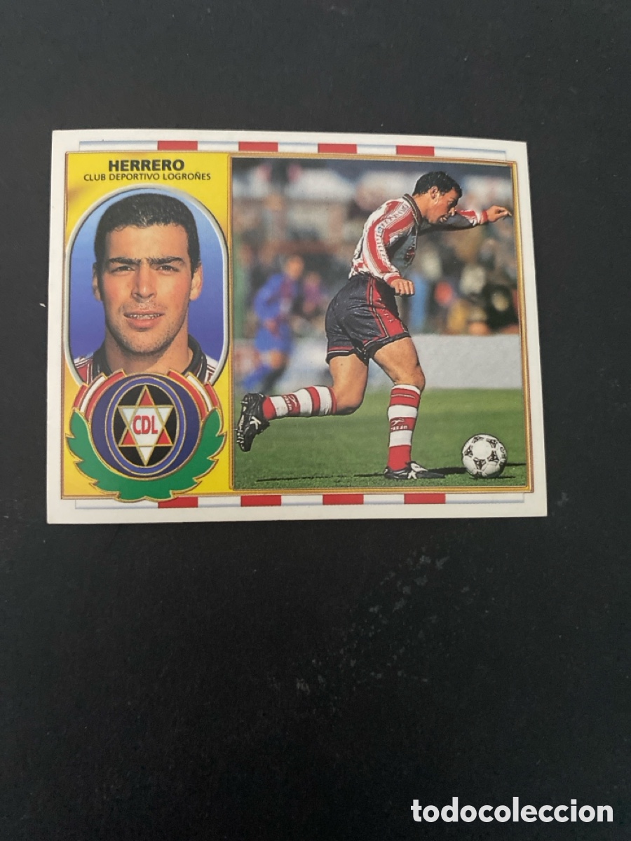 Cromos de f&uacute;tbol: Cromo liga 96/97 Dptvo Logro&ntilde;&eacute;s nunca pegado
