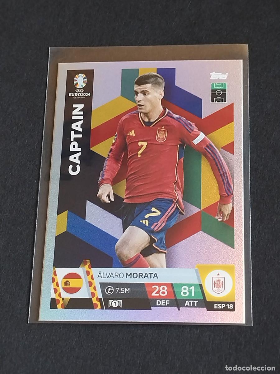 Fu&szlig;ball-Sticker: MORATA CAPTAIN ESP 18 ESPA&Ntilde;A - TOPPS EUROCOPA 2024 MATCH ATTAX UEFA EURO 24 ESP18