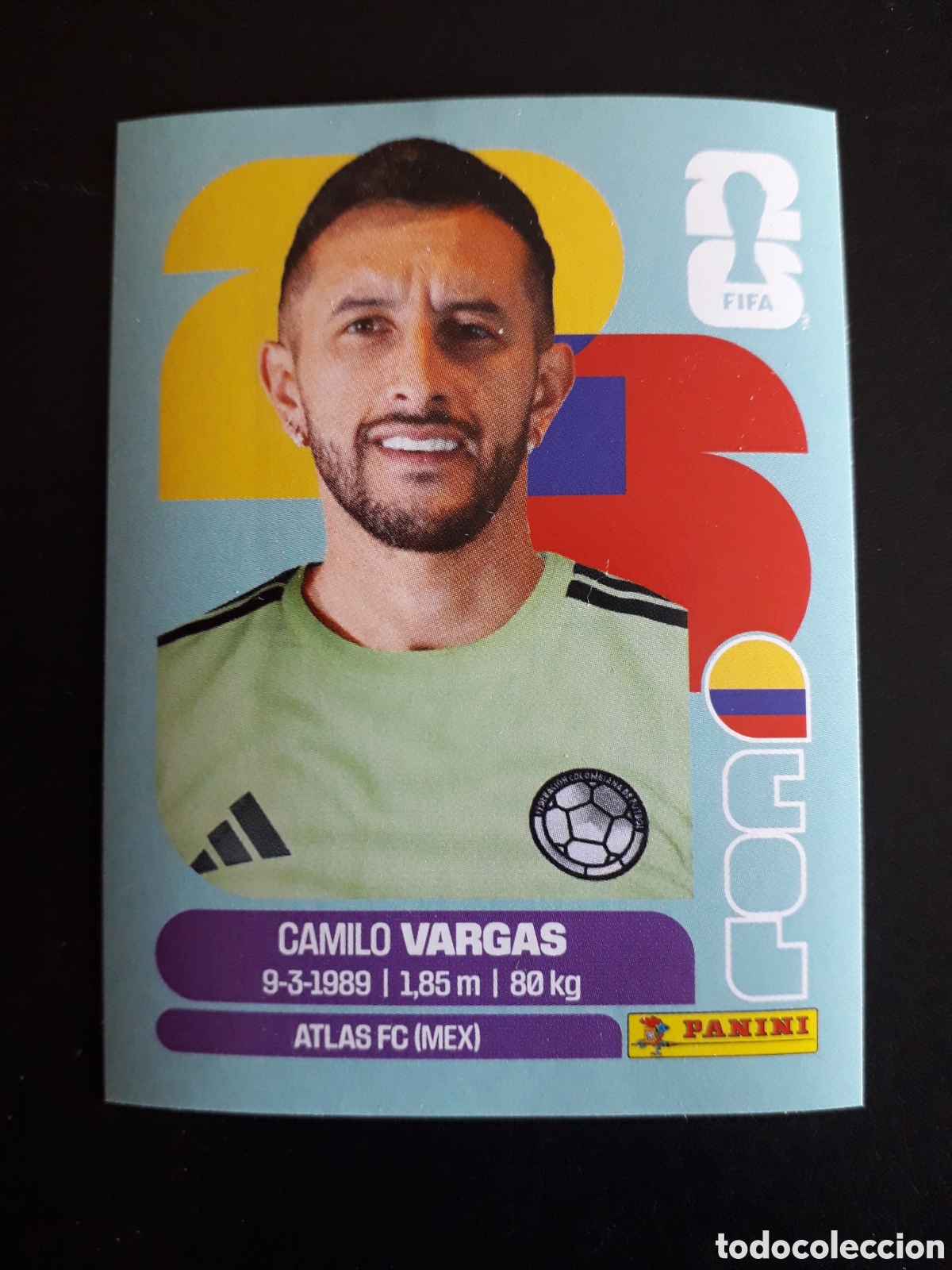 Cromos de f&uacute;tbol: VARGAS COLOMBIA COL 2 MUNDIAL F&Uacute;TBOL 2026 FIFA WORLD CUP PANINI SIN PEGAR PEDIDO M&Iacute;NIMO 3&euro;