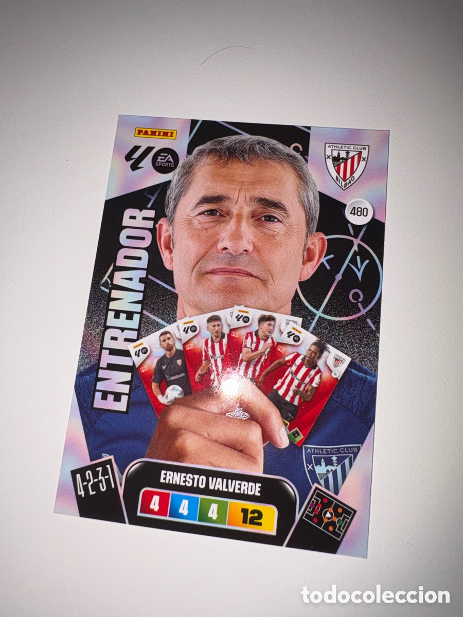 Cromos de f&uacute;tbol: Cromo Adrenalyn XL. 2025 2026. 25 26. Ernesto Valverde . Bilbao. N &ordm; 480. Sin activar. Entrenador