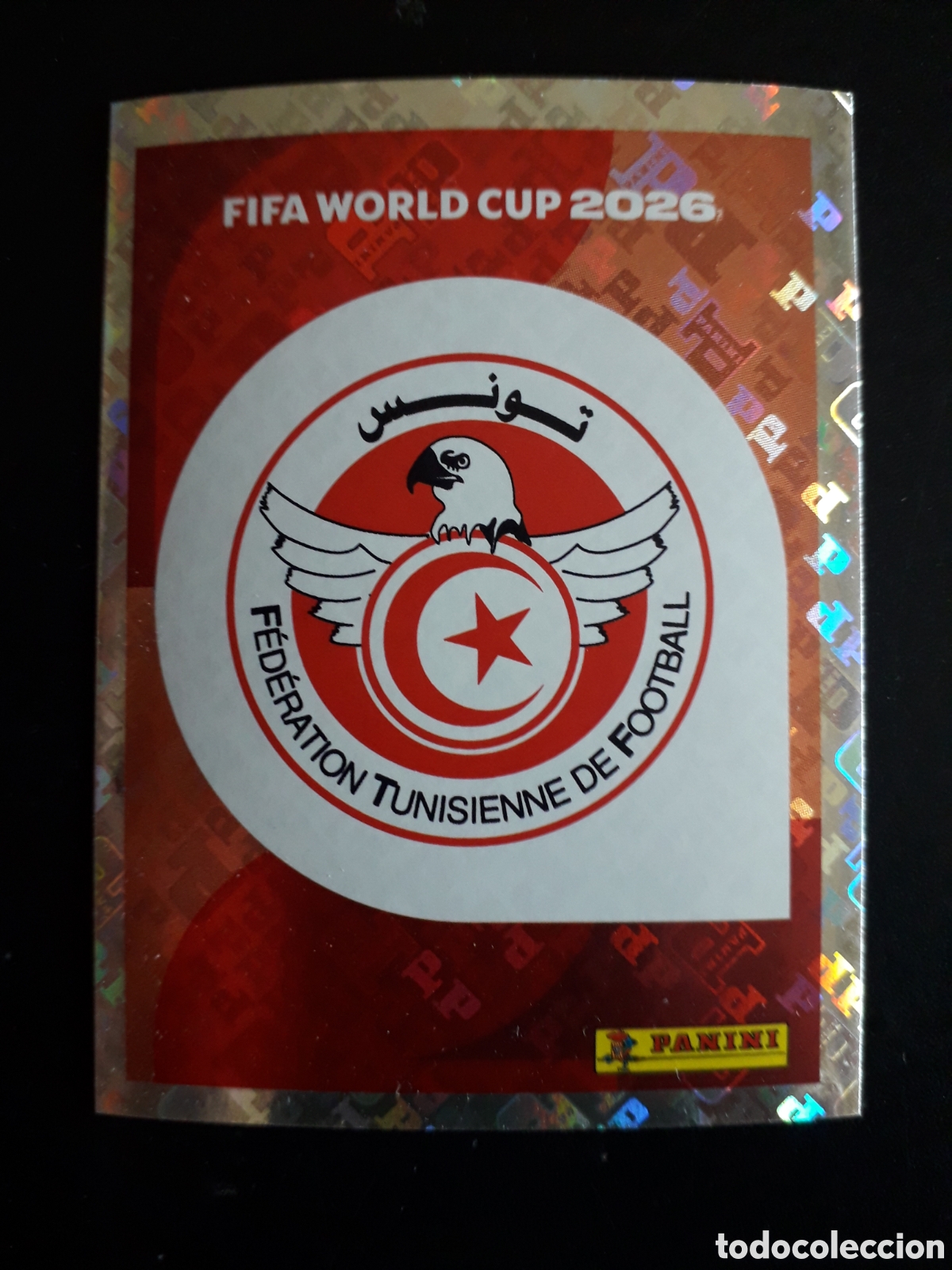 Cromos de f&uacute;tbol: ESCUDO T&Uacute;NEZ TUN 1 MUNDIAL F&Uacute;TBOL 2026 FIFA WORLD CUP PANINI SIN PEGAR PEDIDO M&Iacute;NIMO 3&euro;