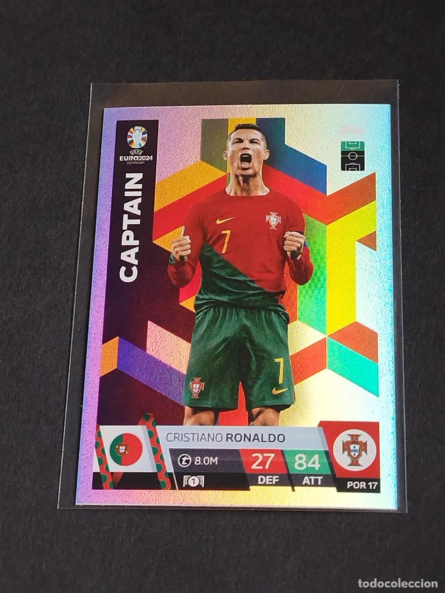 Cromos de f&uacute;tbol: CRISTIANO RONALDO CAPTAIN POR 17 PORTUGAL - TOPPS EUROCOPA 2024 MATCH ATTAX UEFA EURO 24 POR17