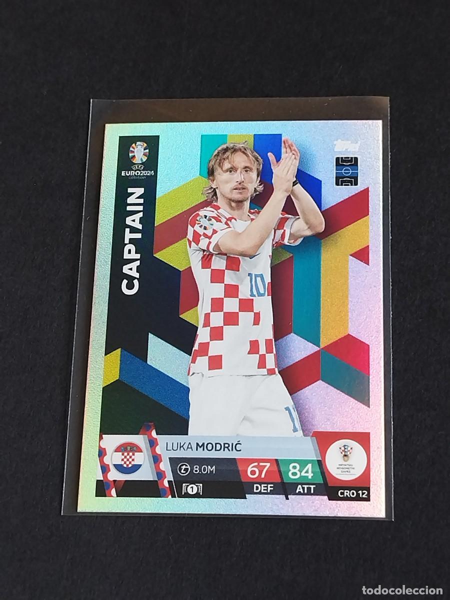 Cromos de f&uacute;tbol: MODRIC CAPTAIN CRO 12 CROACIA - TOPPS EUROCOPA 2024 MATCH ATTAX UEFA EURO 24 CRO 12