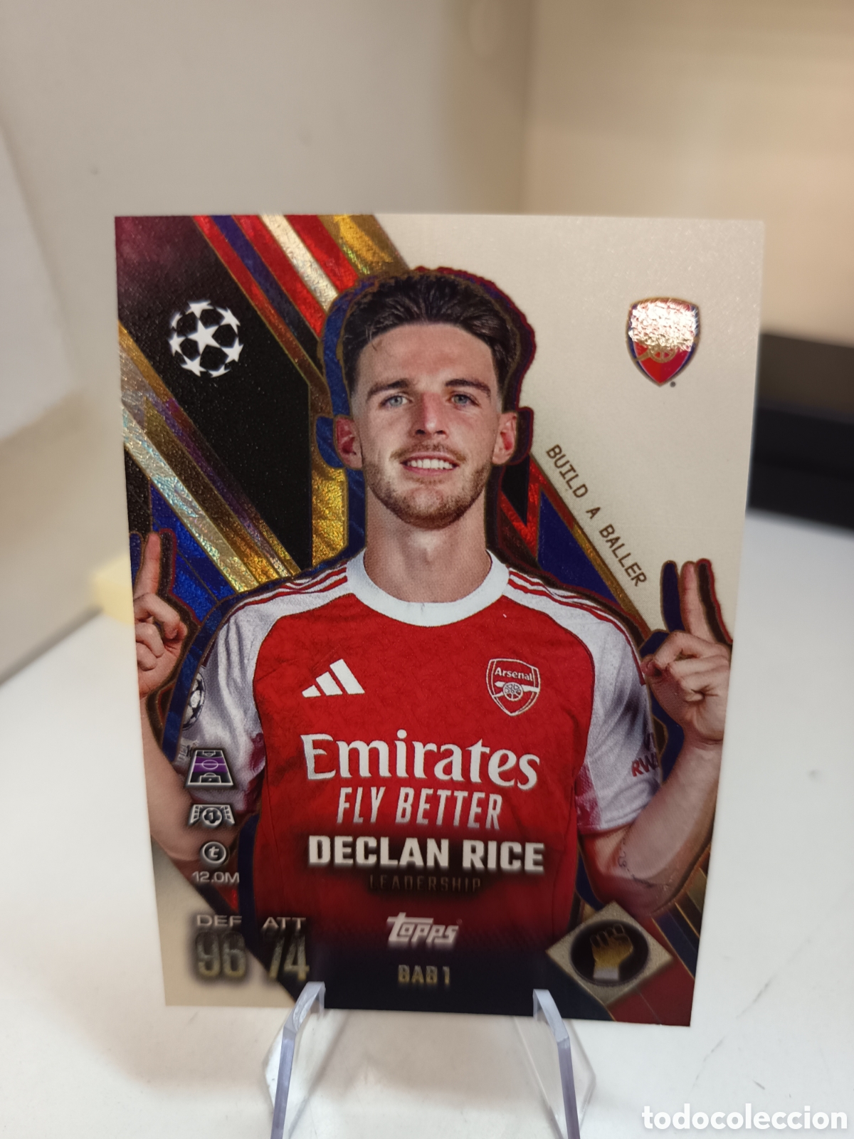 Fu&szlig;ball-Sticker: BAB 1 DECLAN RICE BUILD A BALLER MATCH ATTAX EXTRA 2025 2026