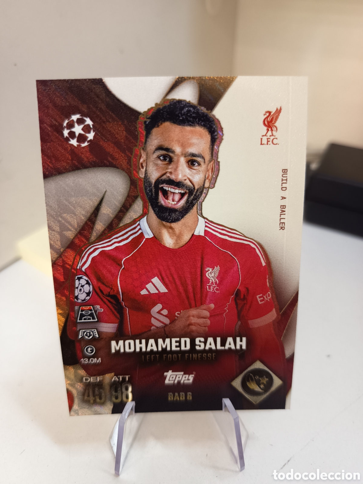 Cromos de f&uacute;tbol: BAB 6 MOHAMED SALAH BUILD A BALLER MATCH ATTAX EXTRA 2025 2026