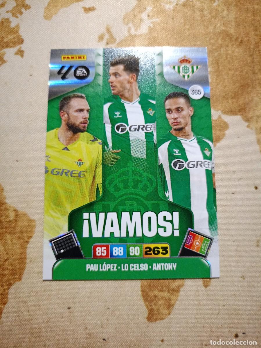 Cromos de f&uacute;tbol: Vamos 365 BETIS Adrenalyn 2025-26