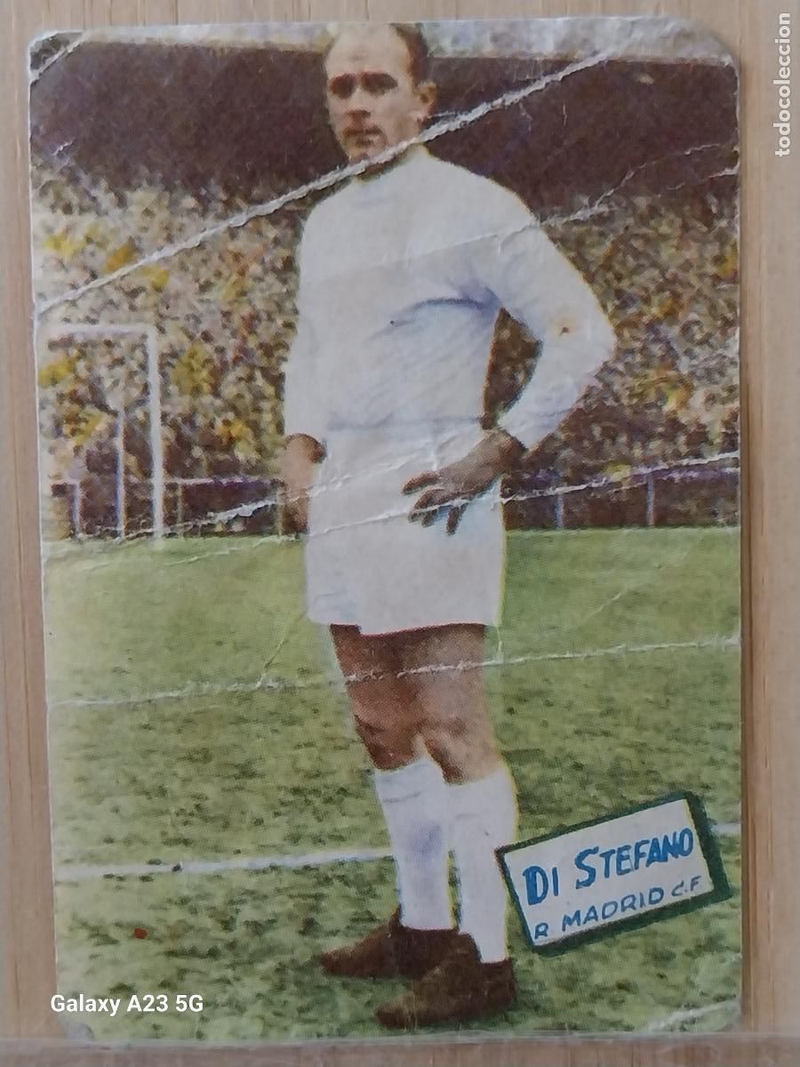 Cromos de f&uacute;tbol: DI STEFANO DISTEFANO REAL MADRID CROMO ORIGINAL SIN PEGAR NUNCA FHER 60 61