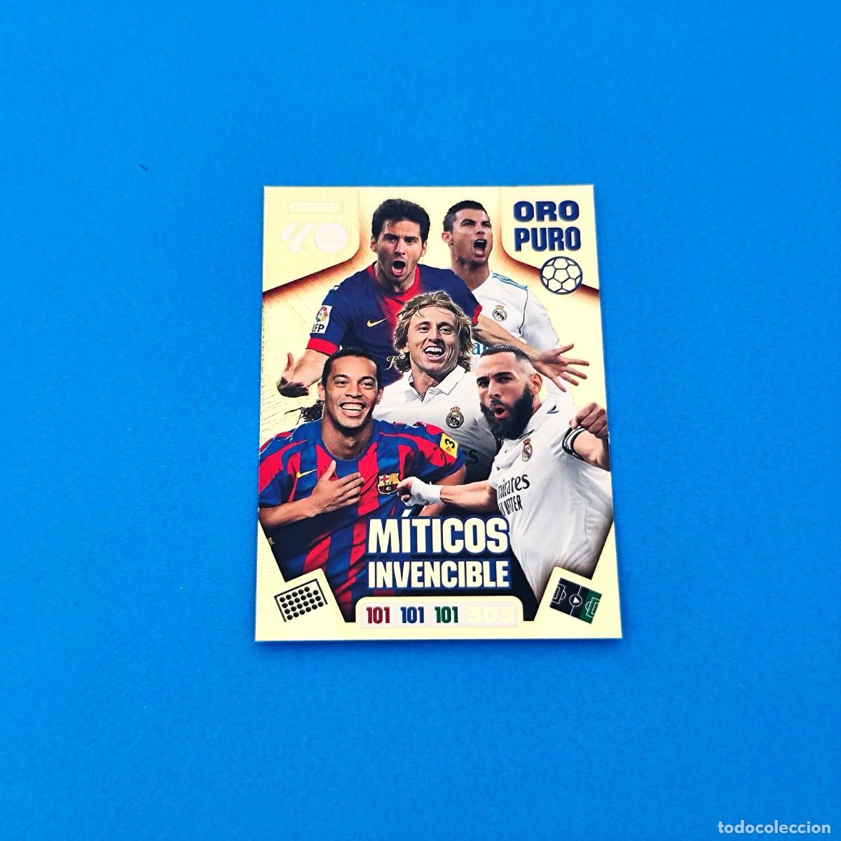 Cromos de f&uacute;tbol: Adrenalyn 2025 2026 / 25 26 M&iacute;ticos Invencible Oro Puro Messi Cristiano Ronaldo