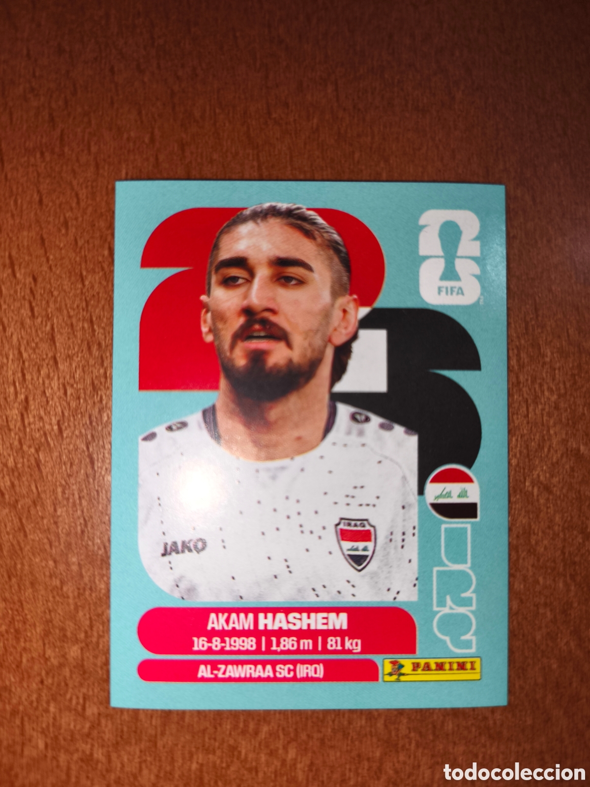 Fu&szlig;ball-Sticker: IRQ5 Akam Hashem IRQ 5 Fifa World Cup 2026 Irak