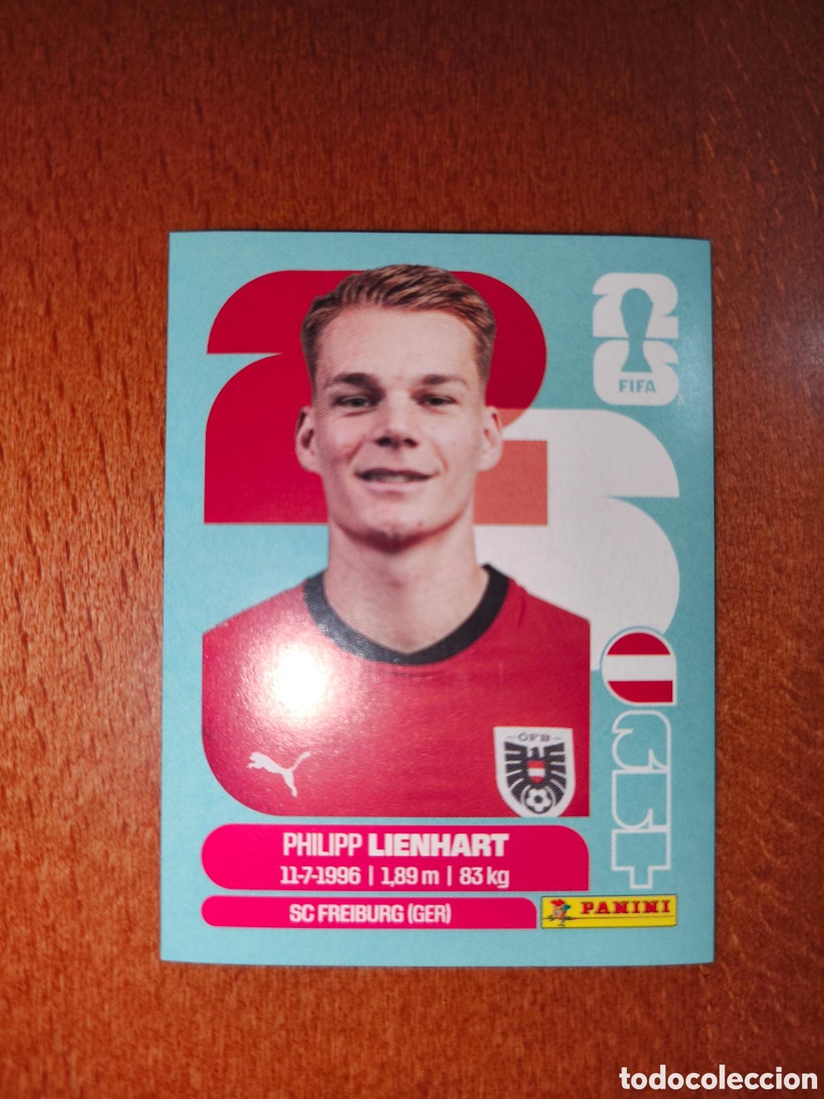 Fu&szlig;ball-Sticker: AUT6 Philipp Lienhart AUT 6 Fifa World Cup 2026 Austria