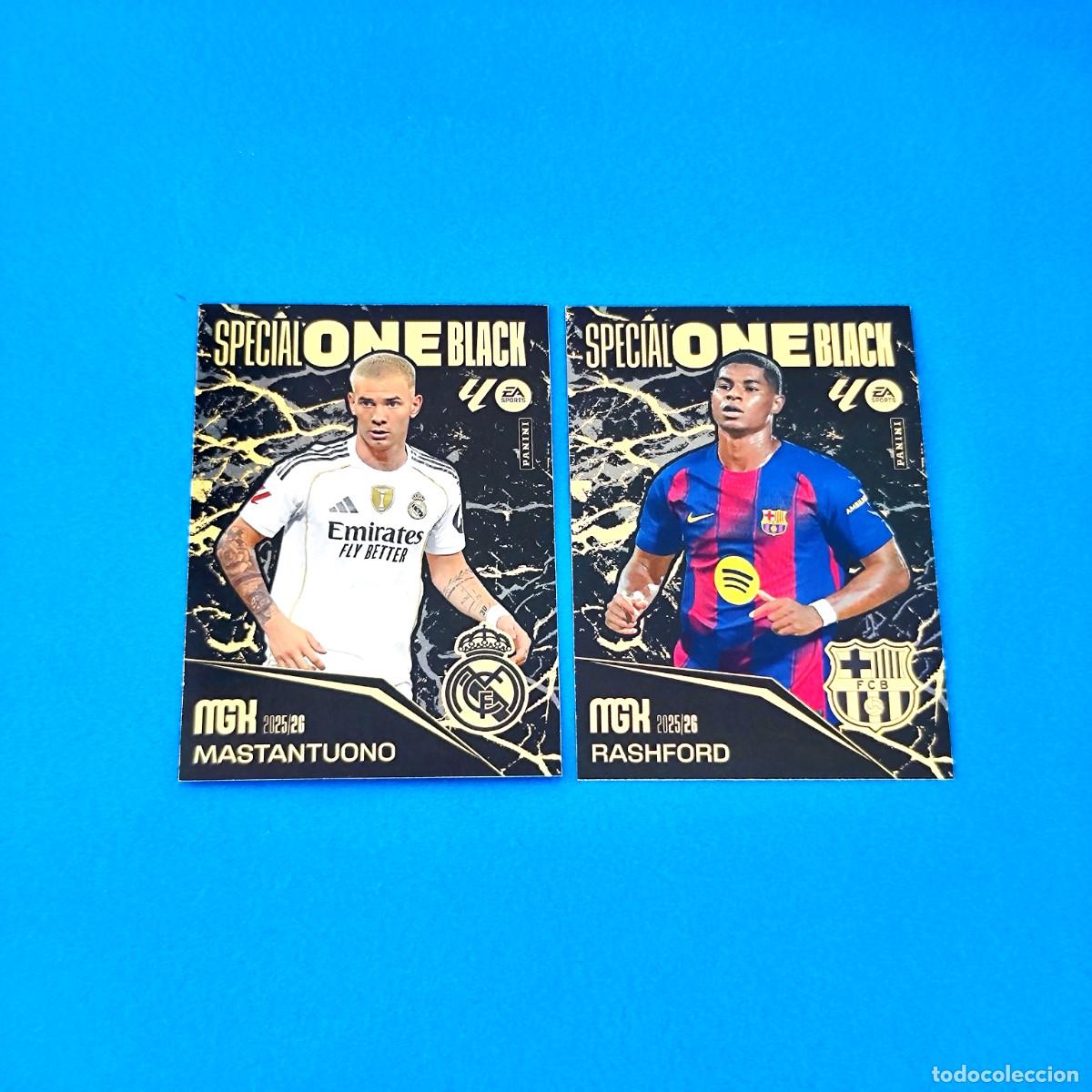 Fu&szlig;ball-Sticker: Megacracks 2025 2026 / 25 26 Special One Black Mastantuono Real Madrid - Rashford Barcelona