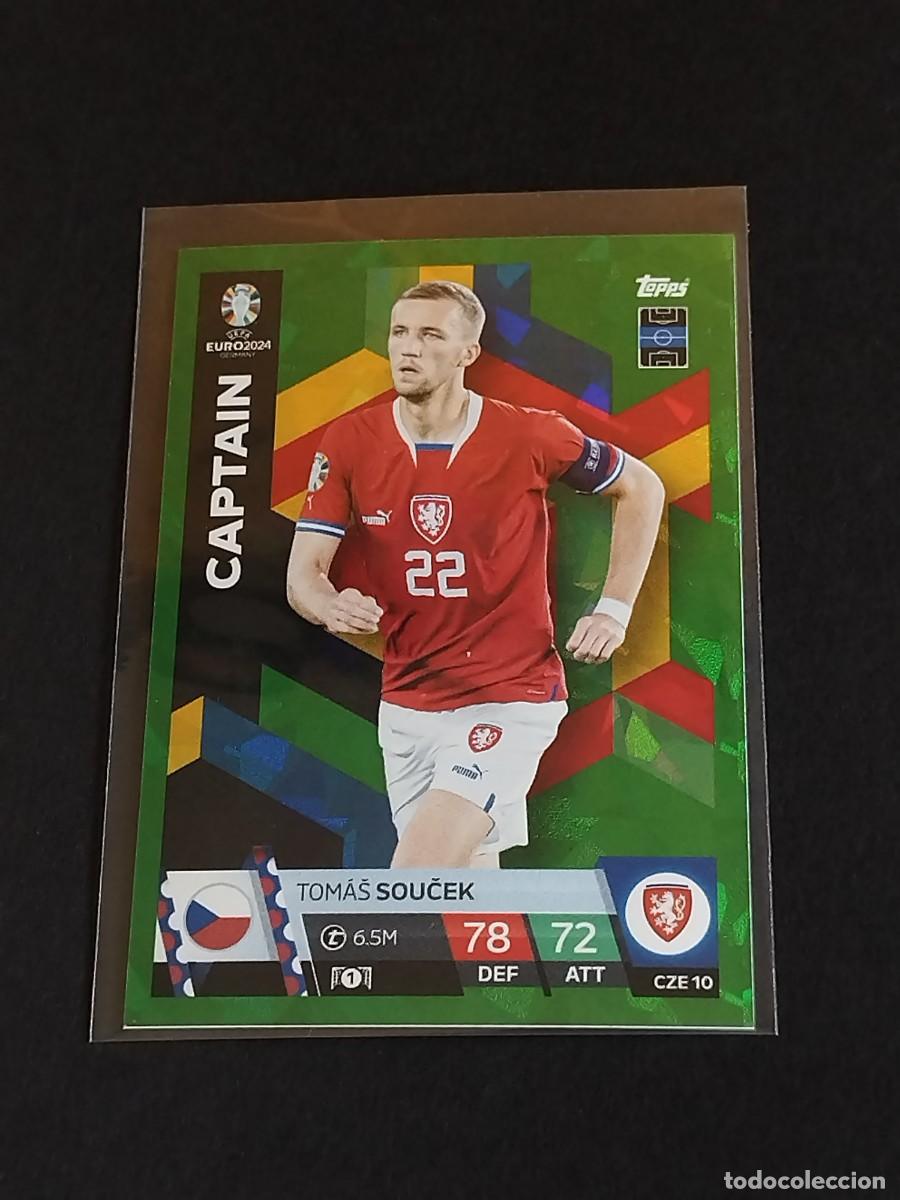 Figurine di Calcio: SOUCEK CAPTAIN VERDE PARALELA CZE 10 CHEQUIA TOPPS EUROCOPA 2024 MATCH ATTAX UEFA EURO 24 CZE10
