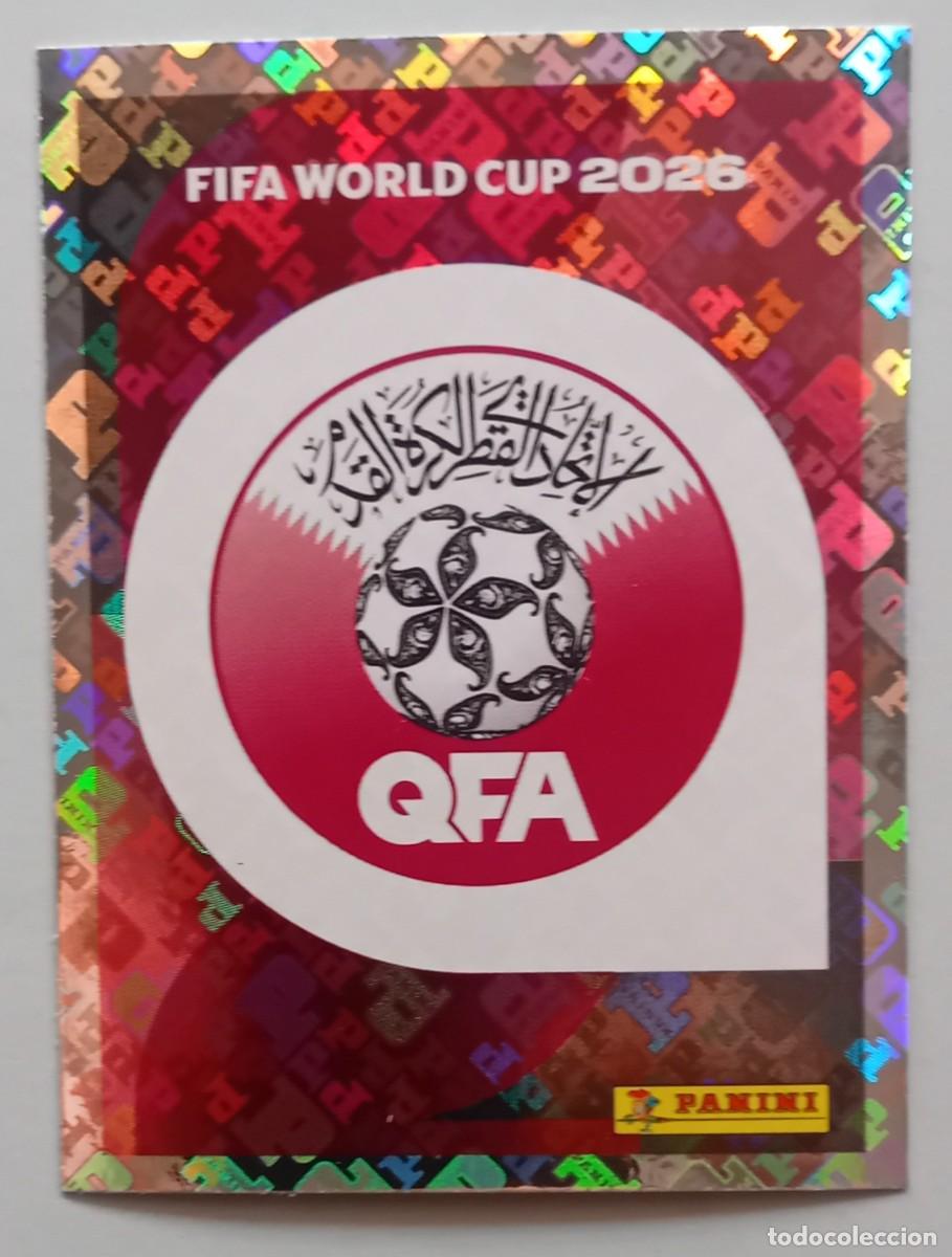 Cromos de f&uacute;tbol: Figurina Panini 2026 Cromo World Cup Usa Mundial 2026 scudetto escudo badge Qatar n QAT 1