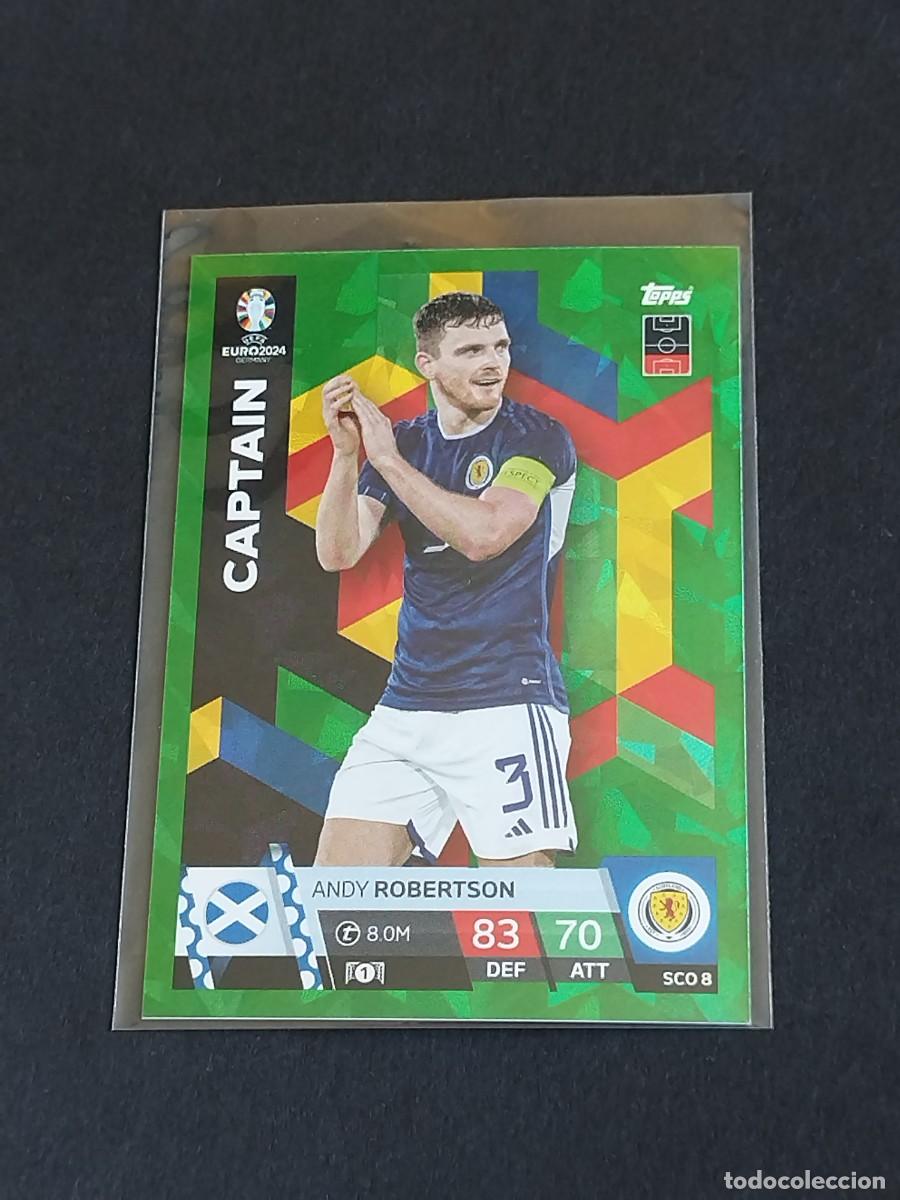Cromos de f&uacute;tbol: ROBERTSON CAPTAIN VERDE PARALELA SCO 8 ESCOCIA TOPPS EUROCOPA 2024 MATCH ATTAX UEFA EURO 24 SCO8