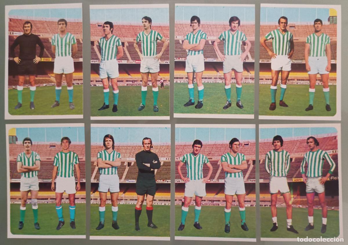 Cromos de Futebol: Lote 8 cromos Real Betis (completo). Campeonato Nacional de Futbol 1975-76 (Ru&iacute;z Romero)