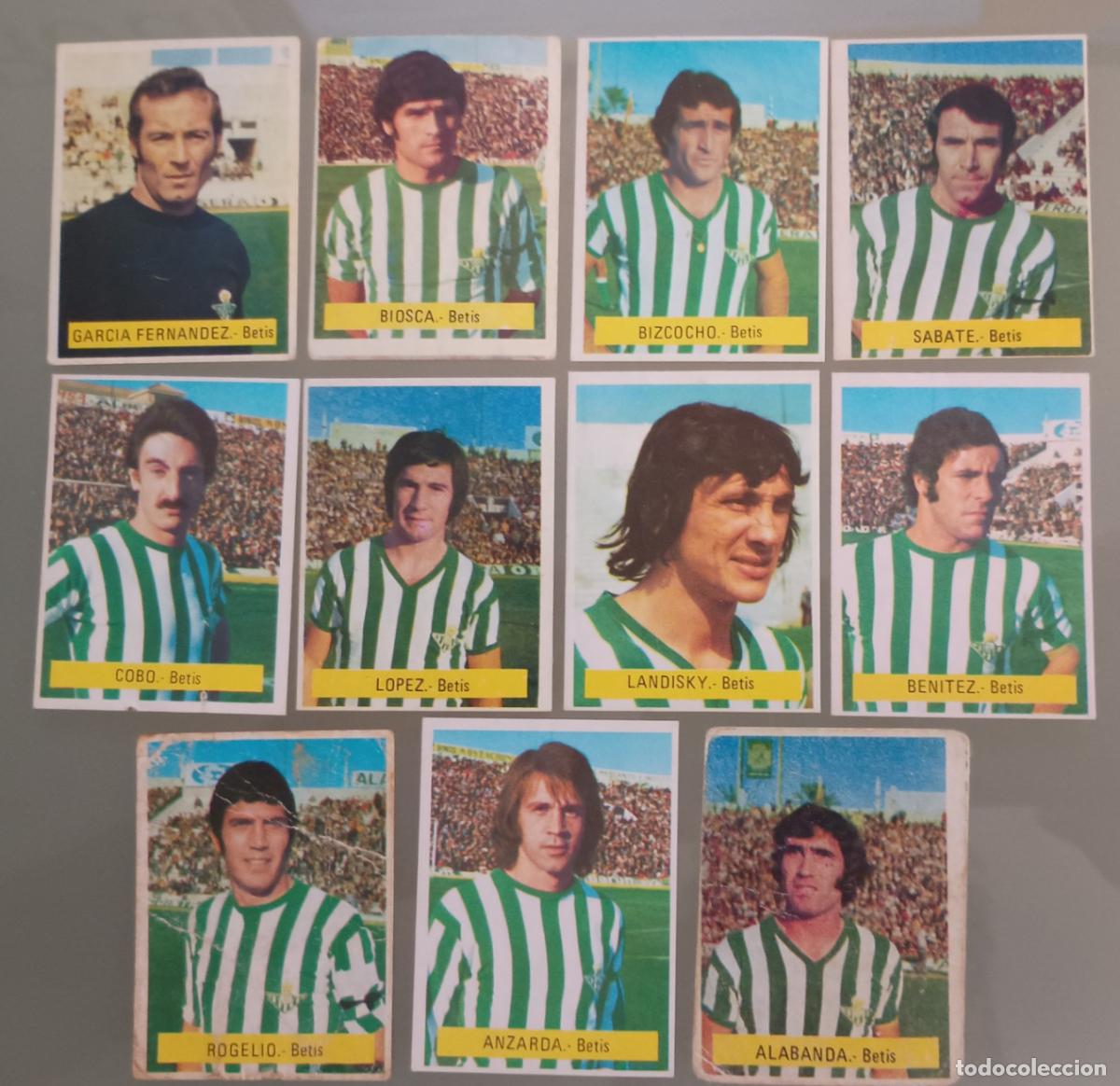 Cromos de Futebol: Lote 11 cromos Real Betis. Campeonato de Liga 1975/76 (Fini)