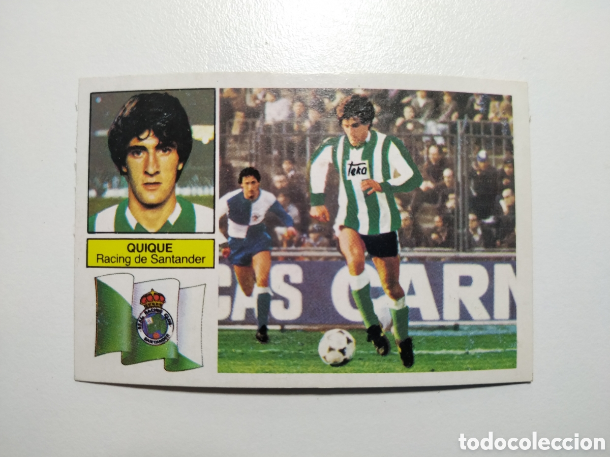 Cromos de f&uacute;tbol: QUIQUE VERSION RAYAS RACING DE SANTANDER DESPEGADO LIGA EDICIONES ESTE 1982 1983 82 83