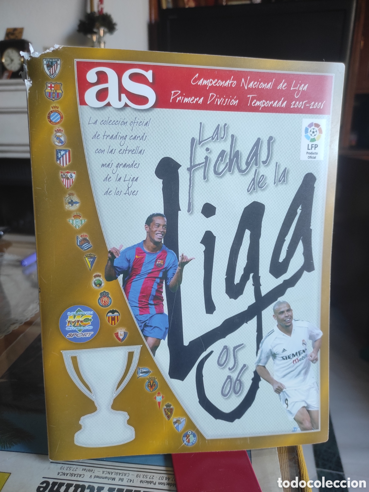 Cromos de f&uacute;tbol: ALBUM COMPLETO DIARIO AS LAS FICHAS DE LA LIGA 05 06 2005 2006 MUNDI CROMO MC SPORT LFP OFICIAL