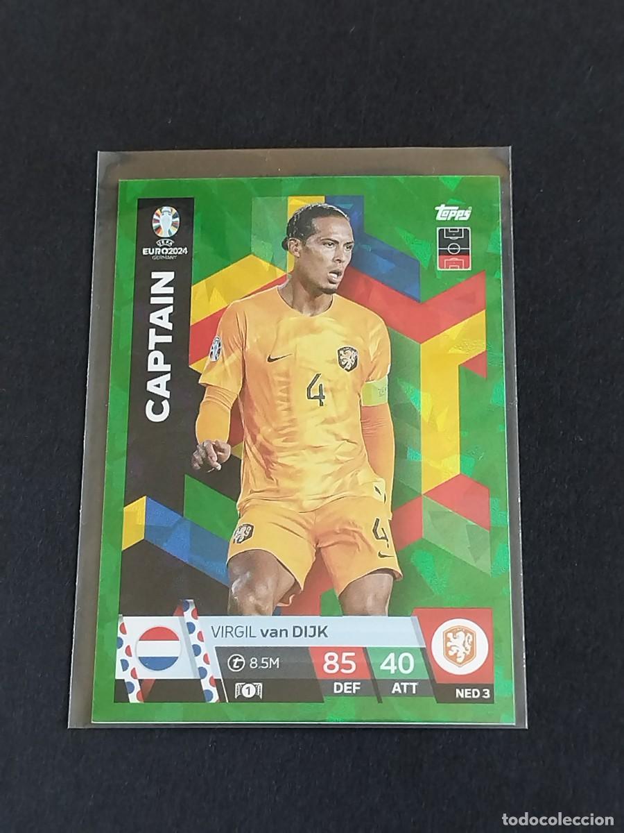 Cromos de f&uacute;tbol: VAN DIJK CAPTAIN VERDE PARALELA NED 3 PA&Iacute;SES BAJOS TOPPS EUROCOPA 2024 MATCH ATTAX UEFA EURO 24 NED3