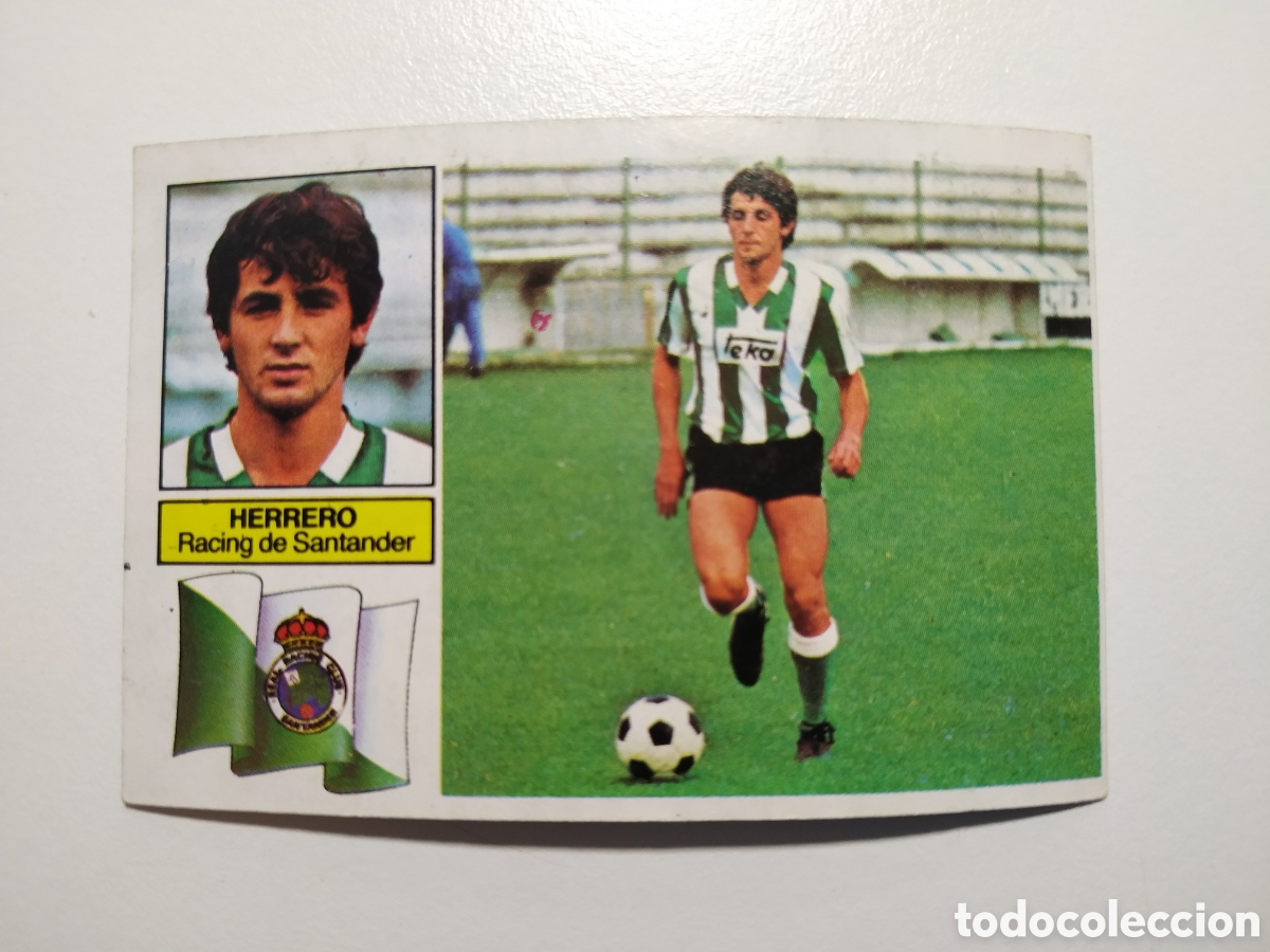 Cromos de f&uacute;tbol: HERRERO VERSION RAYAS RACING DE SANTANDER DESPEGADO LIGA EDICIONES ESTE 1982 1983 82 83
