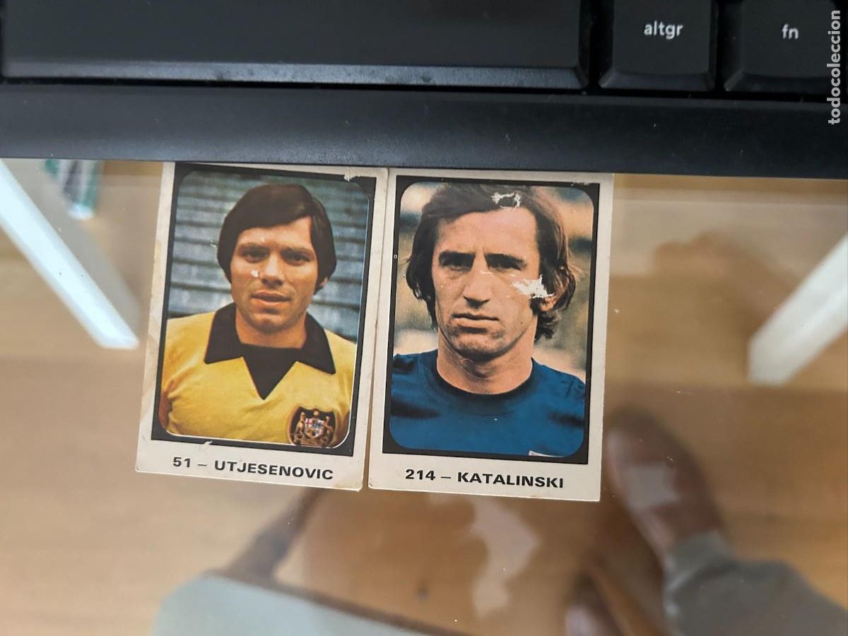 Cromos de f&uacute;tbol: ALEMANIA 74 214 KATALINSKI Y 51 UTJESENOVIC NO PEGADOS POSIBILIDAD DE VENDEER SUELTOS