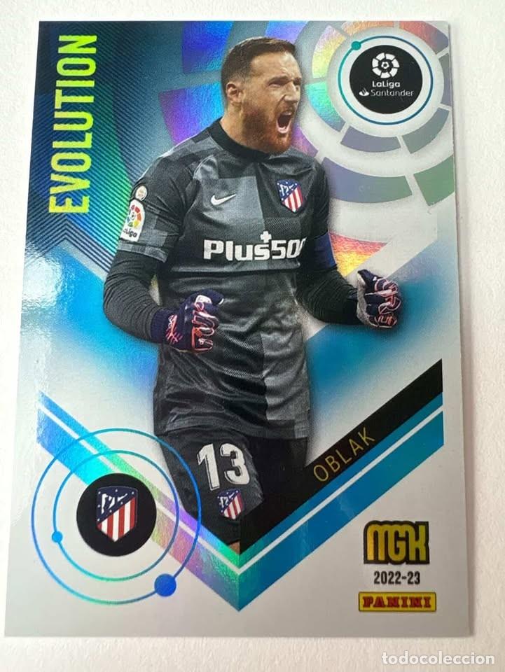 Cromos de f&uacute;tbol: Carta Oblak Atl&eacute;tico de Madrid Evolution 397 Megacracks 2022-23