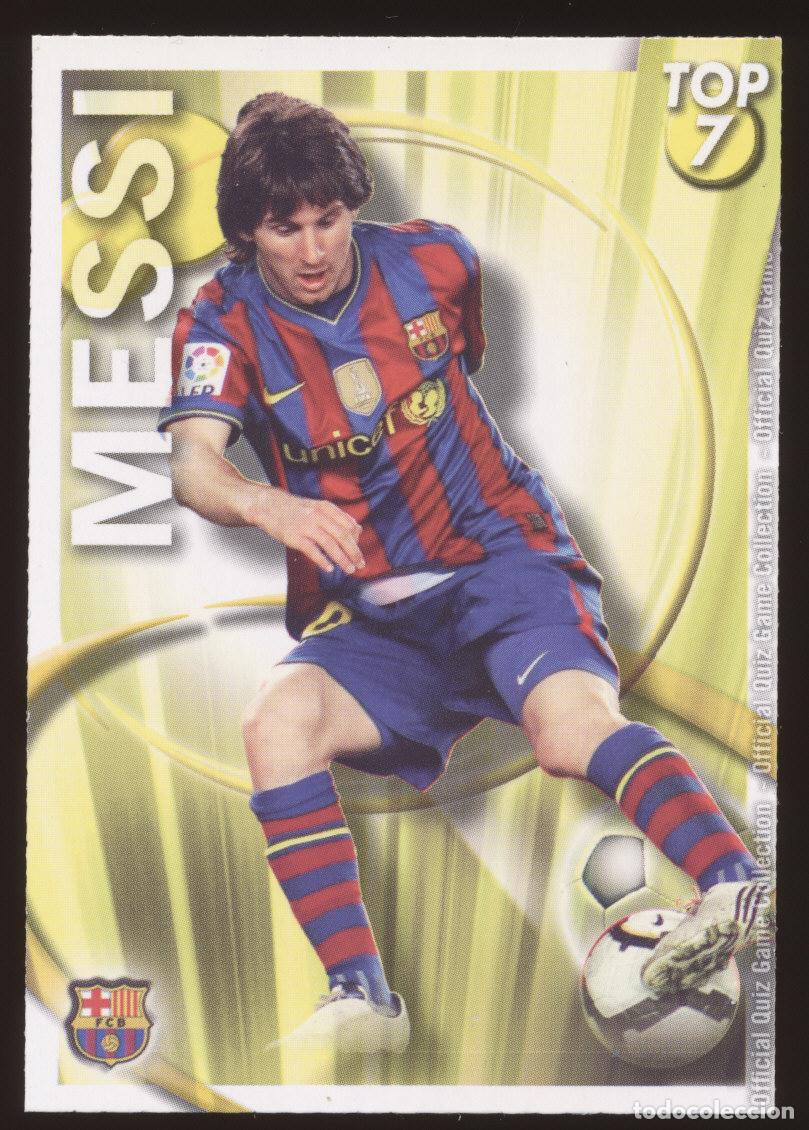Cromos de f&uacute;tbol: #595. LIONEL MESSI (Top 7 Mate) - FC Barcelona 2010/2011 - Mundicromo Liga Card/Cromo 10/11