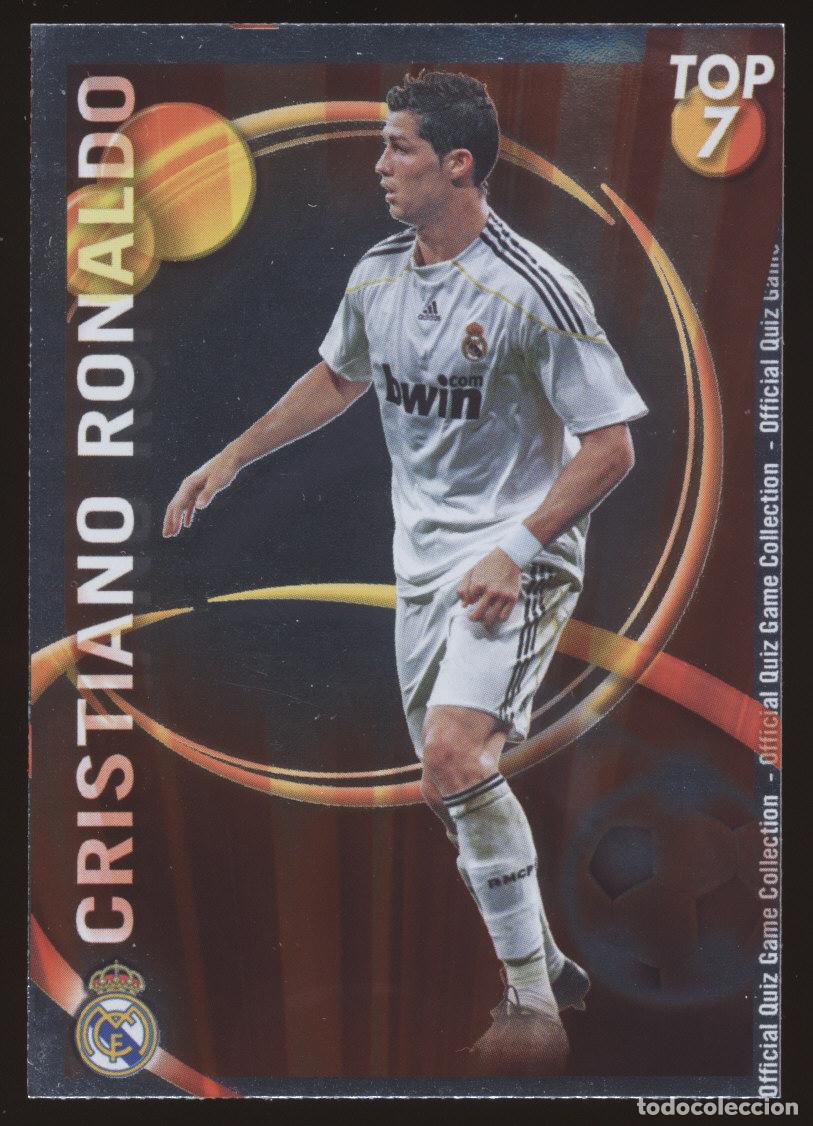 Cromos de f&uacute;tbol: #596. CRISTIANO RONALDO (Top 7 Brillo Rojo) - Real Madrid 2010/2011 - Mundicromo Card/Cromo 10/11