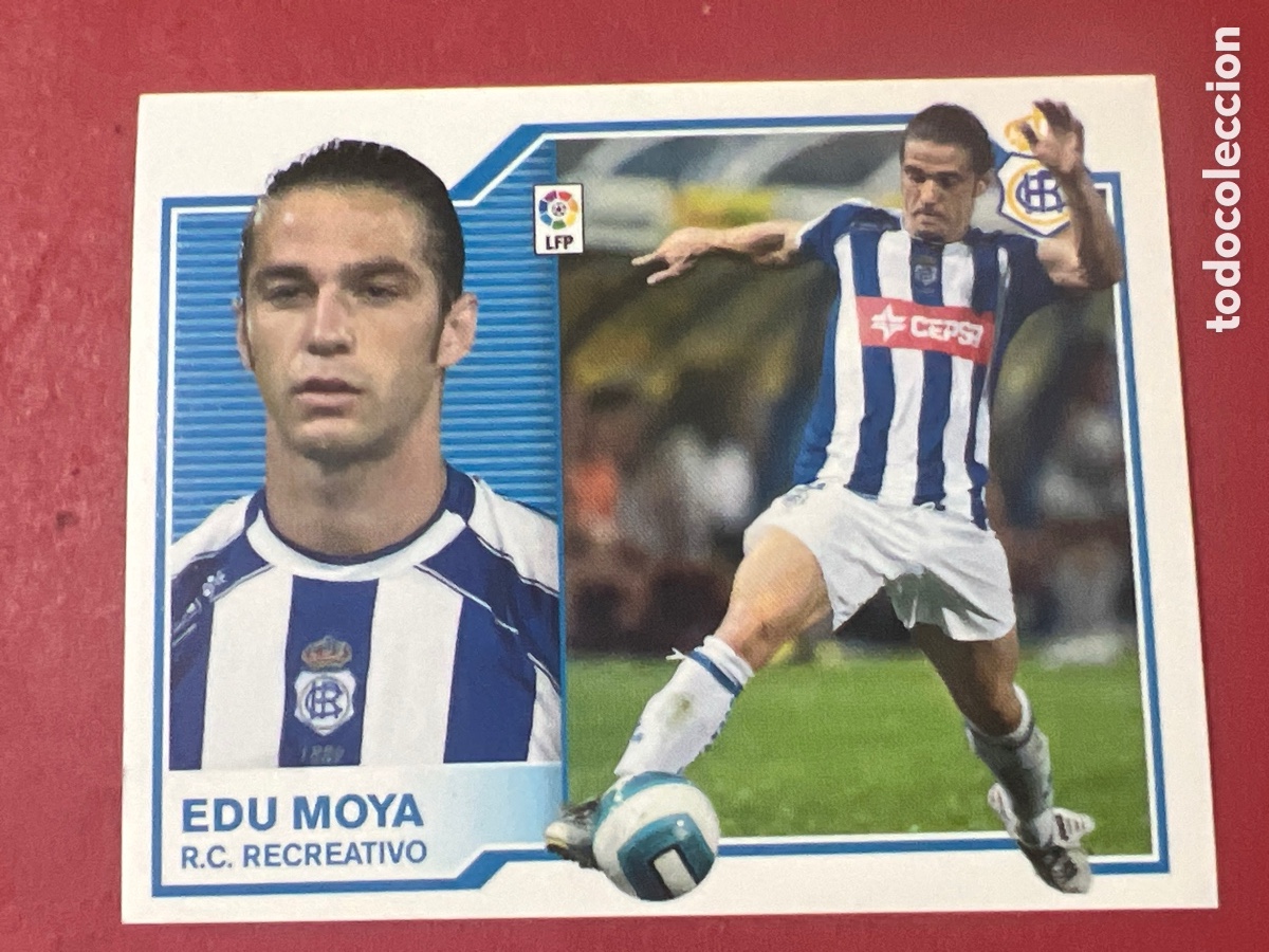 Cromos de f&uacute;tbol: A1641. CROMO FUTBOL 07 08 SIN PEGAR LIGA ESTE 2007 2008 RC RECREATIVO DE HUELVA EDU MOYA