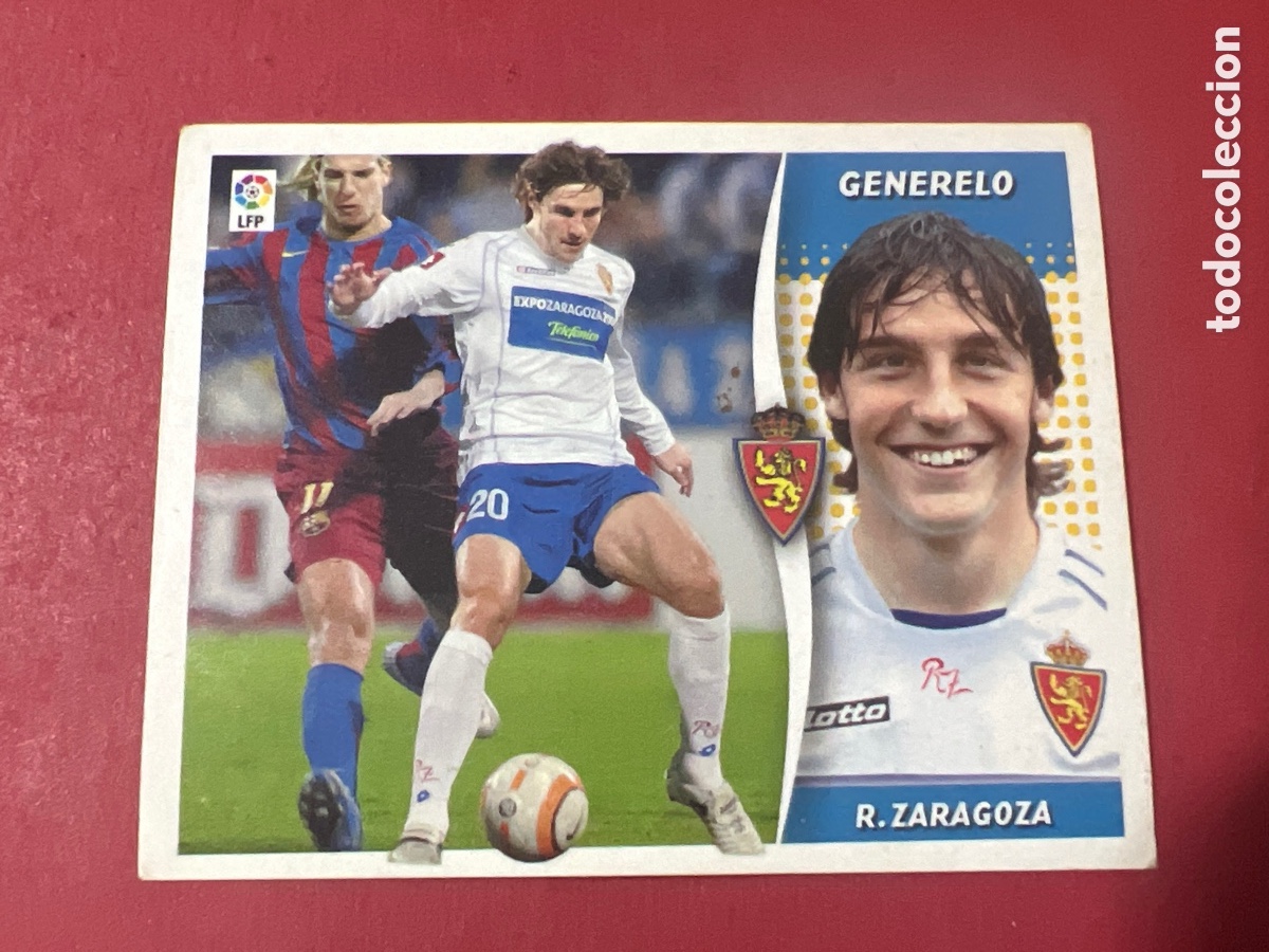 Fu&szlig;ball-Sticker: A1655. Liga Este 2006-2007 2006-07 06-07 Zaragoza Generelo nunca pegado