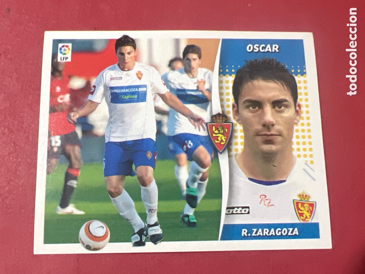 Fu&szlig;ball-Sticker: A1656. ESTE LIGA 2006 2007. 06 07.OSCAR REAL ZARAGOZA.NUNCA PEGADO.
