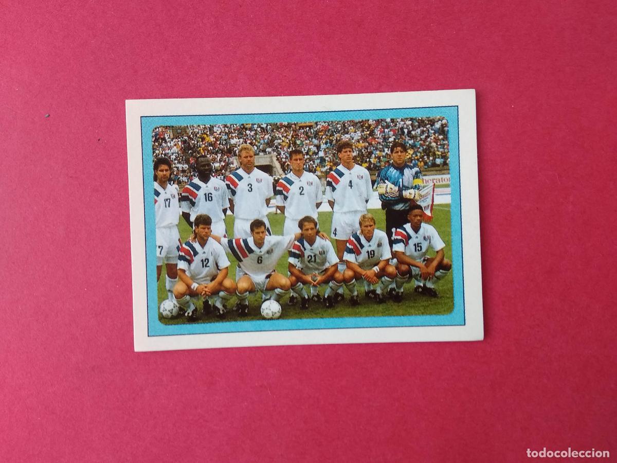 Fu&szlig;ball-Sticker: EDICIONES ESTADIO MUNDIAL DE FUTBOL USA 94 1994 CROMO NUNCA PEGADO EEUU N&ordm; 181 ALINEACION