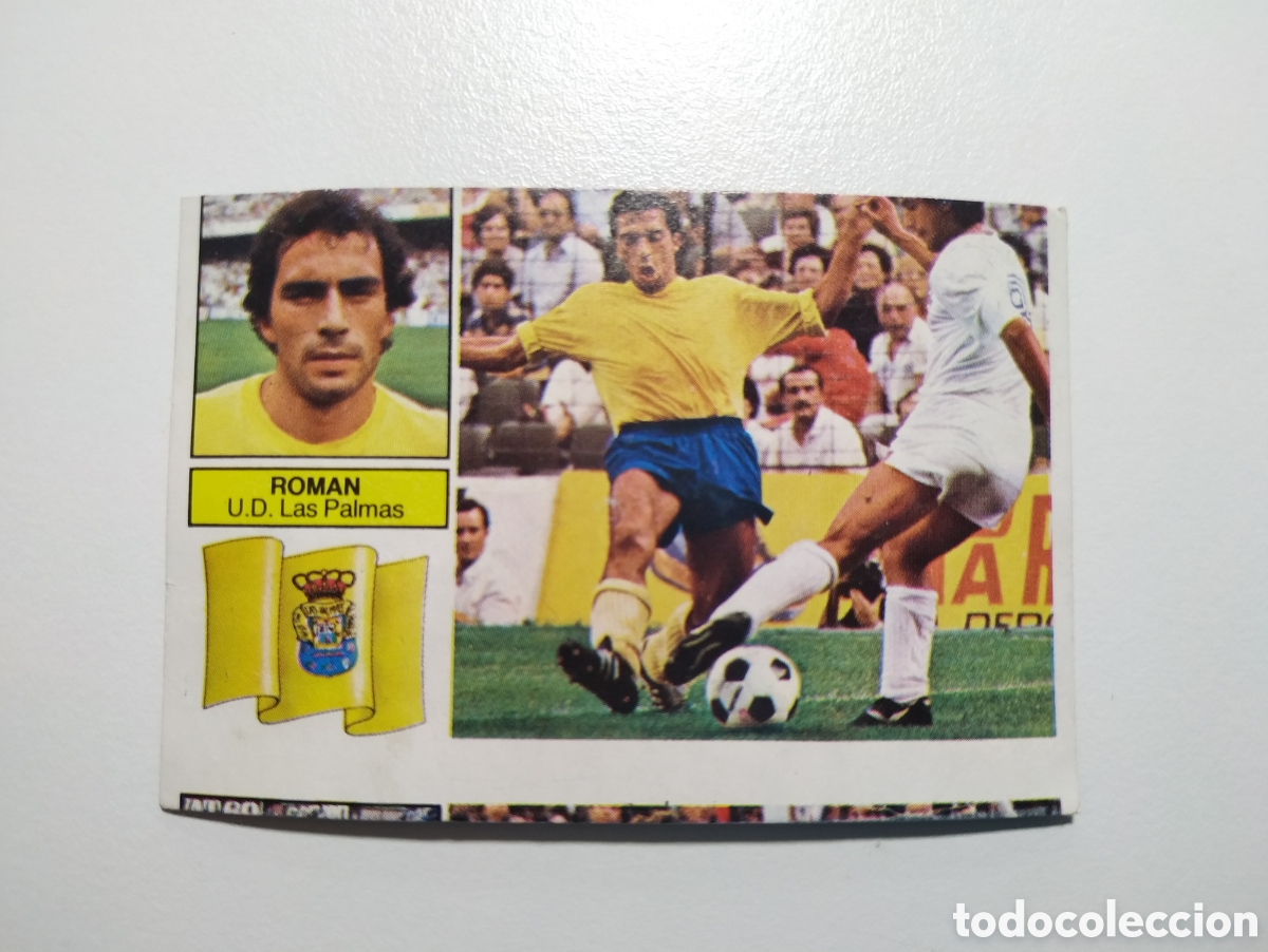 Fu&szlig;ball-Sticker: L4 ROMAN U. D. LAS PALMAS COLOCA LIGA ESTE 1982 1983 82 83 DEPEGADO RECUPERADO