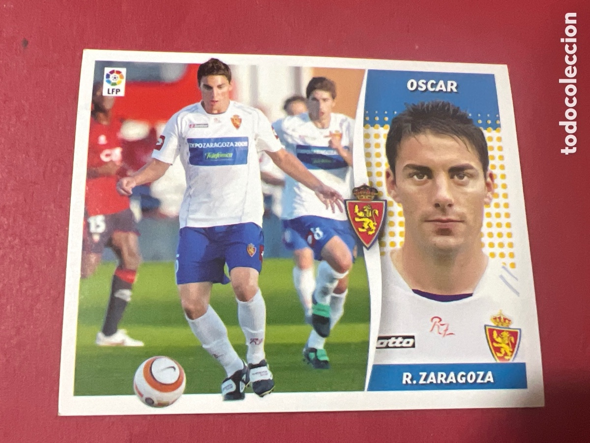 Fu&szlig;ball-Sticker: A1661. ESTE LIGA 2006 2007. 06 07.OSCAR REAL ZARAGOZA.NUNCA PEGADO.