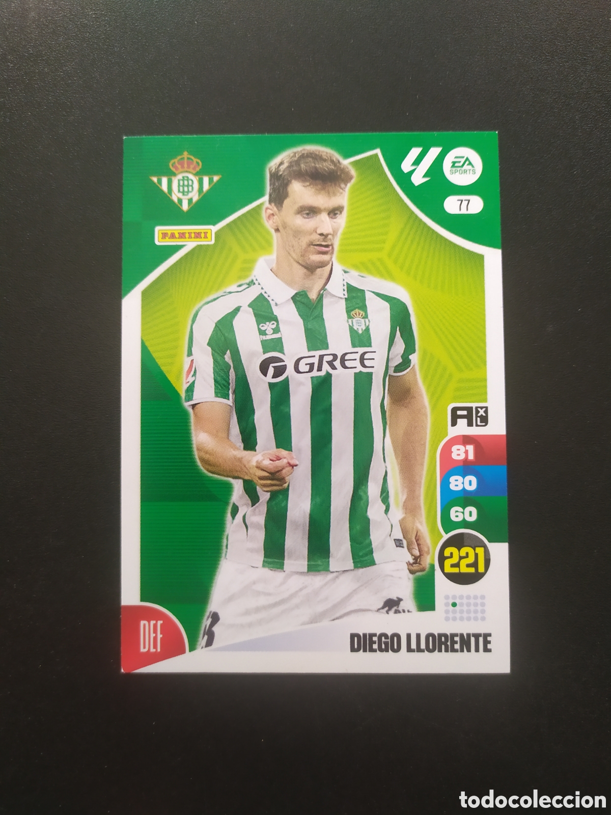 Cromos de f&uacute;tbol: Adrenalyn 2024 2025 24 25 panini Diego Llorente n&deg; 77 Real Betis