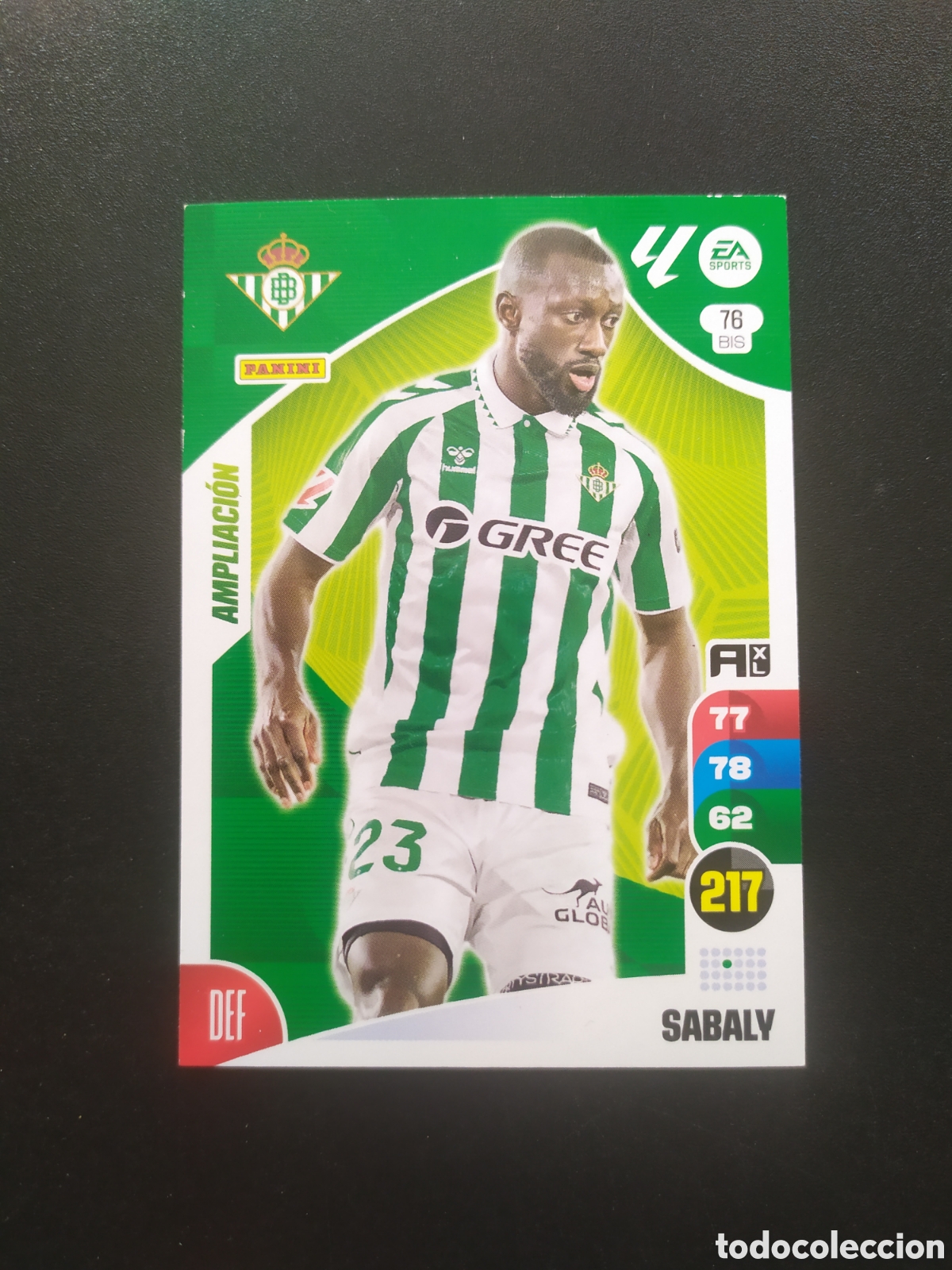 Cromos de f&uacute;tbol: Adrenalyn 2024 2025 24 25 panini Sabaly ampliaci&oacute;n n&deg; 76 bis Real Betis