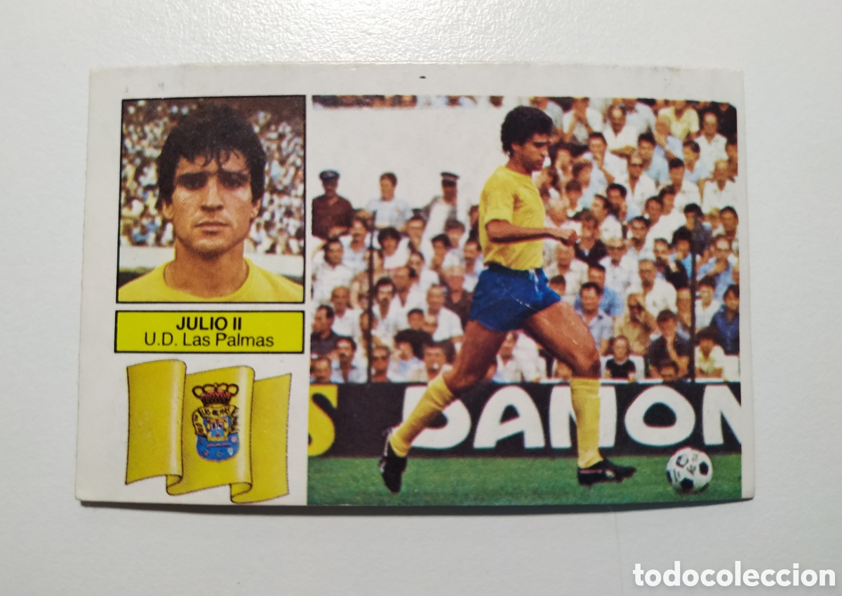 Cromos de f&uacute;tbol: L4 JULIO II U. D. LAS PALMAS VERSION COLOCA LIGA ESTE 1982 1983 82 83 DEPEGADO RECUPERADO