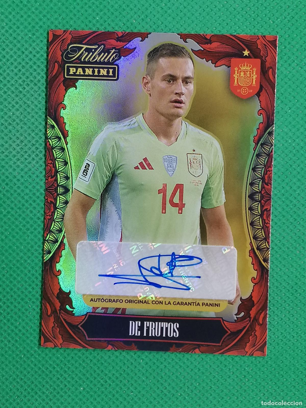 Cromos de f&uacute;tbol: DE FRUTOS AUTO AUTOGRAFO ORIGINAL FIRMA ⚽PANINI TRIBUTO SELECCION ESPA&Ntilde;OLA ESPA&Ntilde;A CARD 26 2026⚽