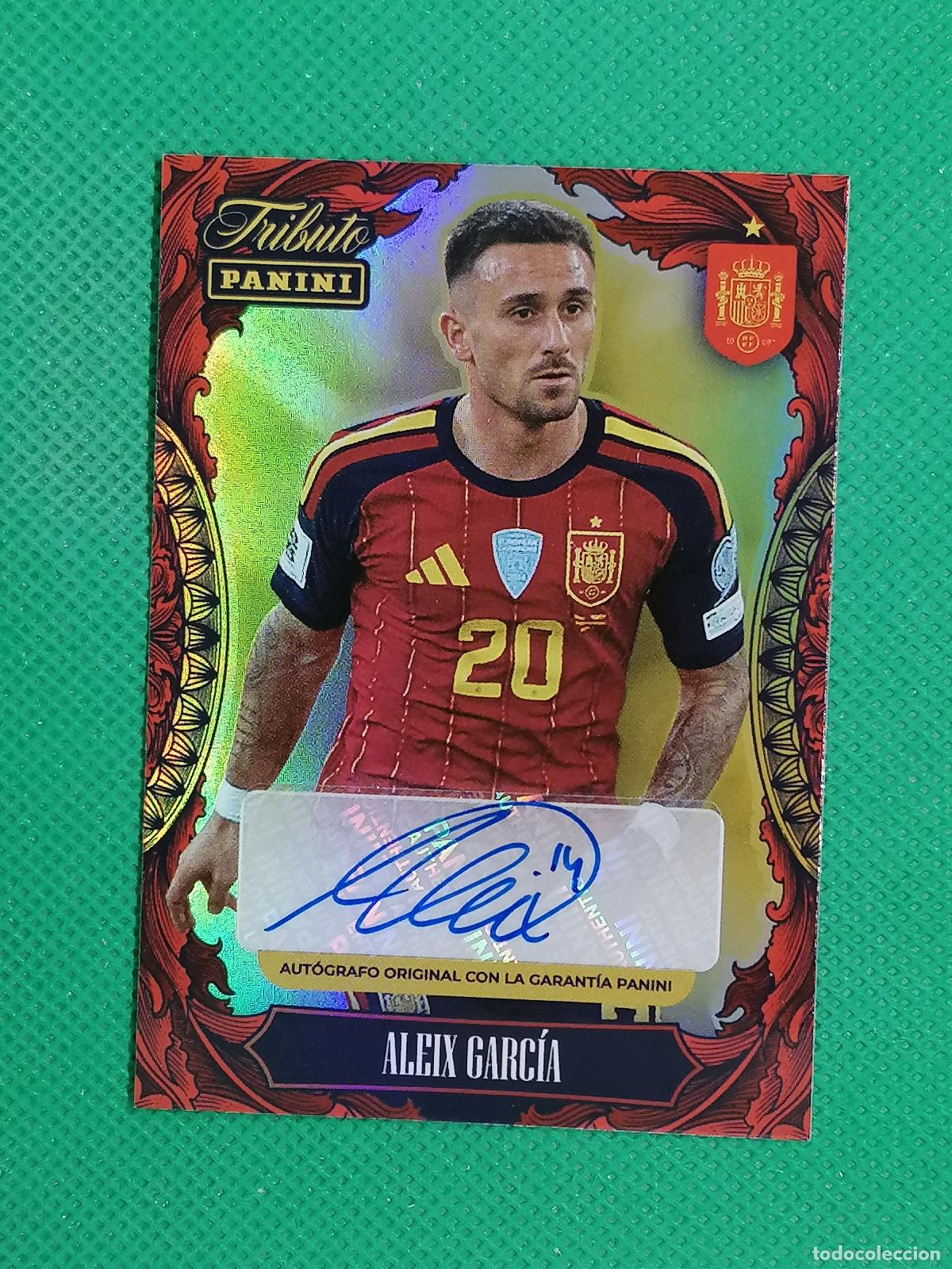 Cromos de f&uacute;tbol: ALEIX GARCIA AUTO AUTOGRAFO ORIGINAL FIRMA ⚽PANINI TRIBUTO SELECCION ESPA&Ntilde;OLA ESPA&Ntilde;A CARD 26 2026⚽