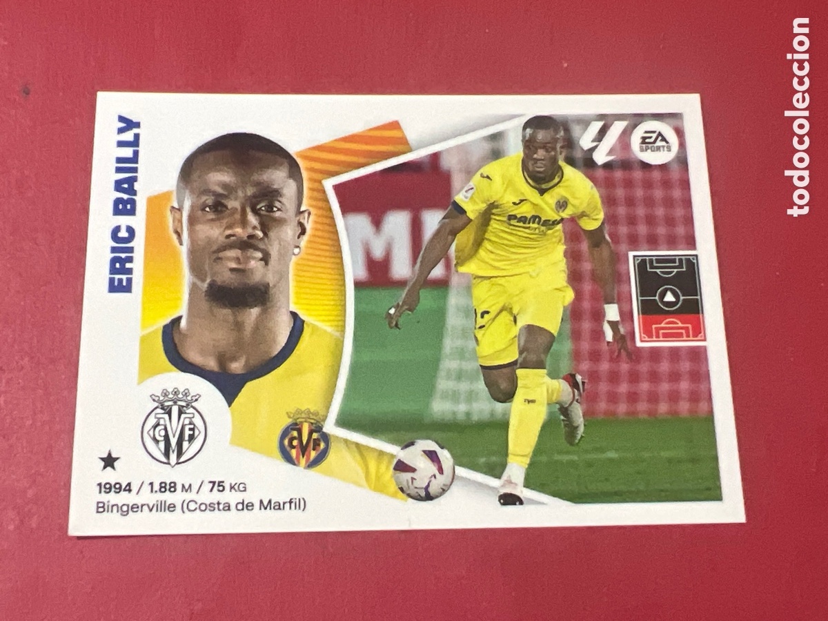 Cromos de f&uacute;tbol: A1668. Eric bailly Villarreal liga este 2024 2025 24 25 nuevo sin pegar
