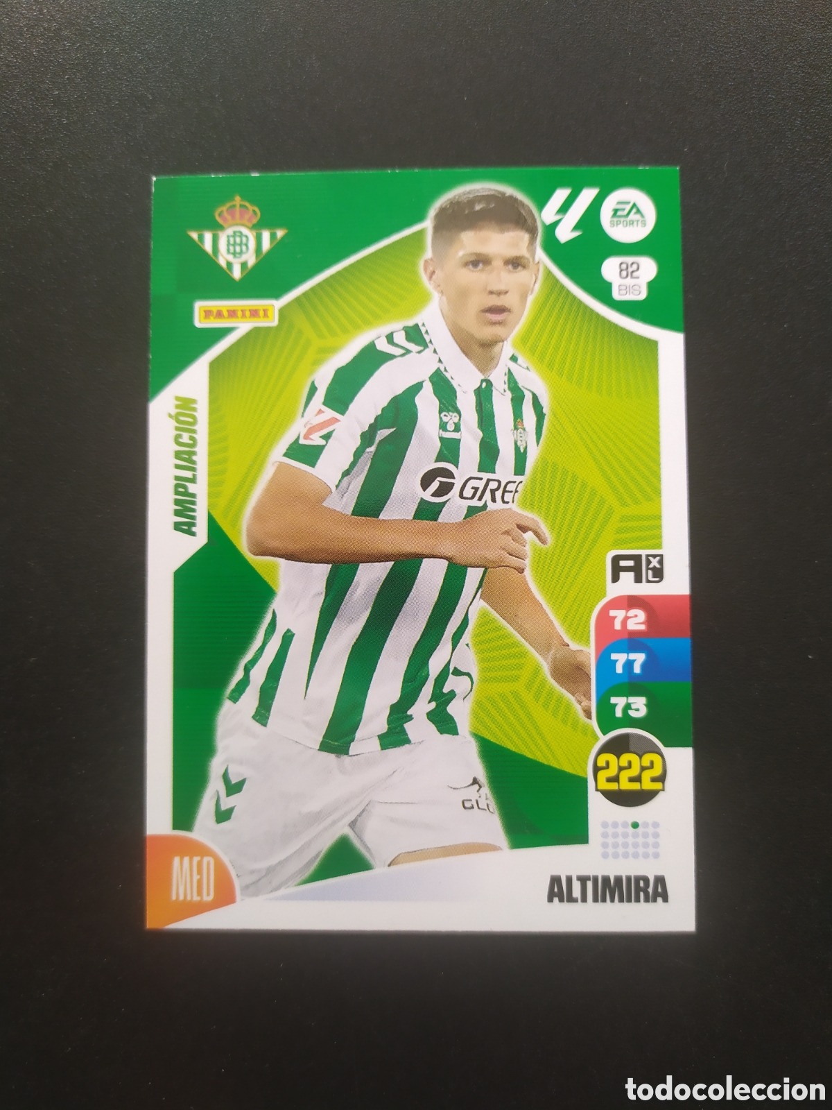 Cromos de f&uacute;tbol: Adrenalyn 2024 2025 24 25 panini Altimira ampliaci&oacute;n n&deg; 82 bis Real Betis