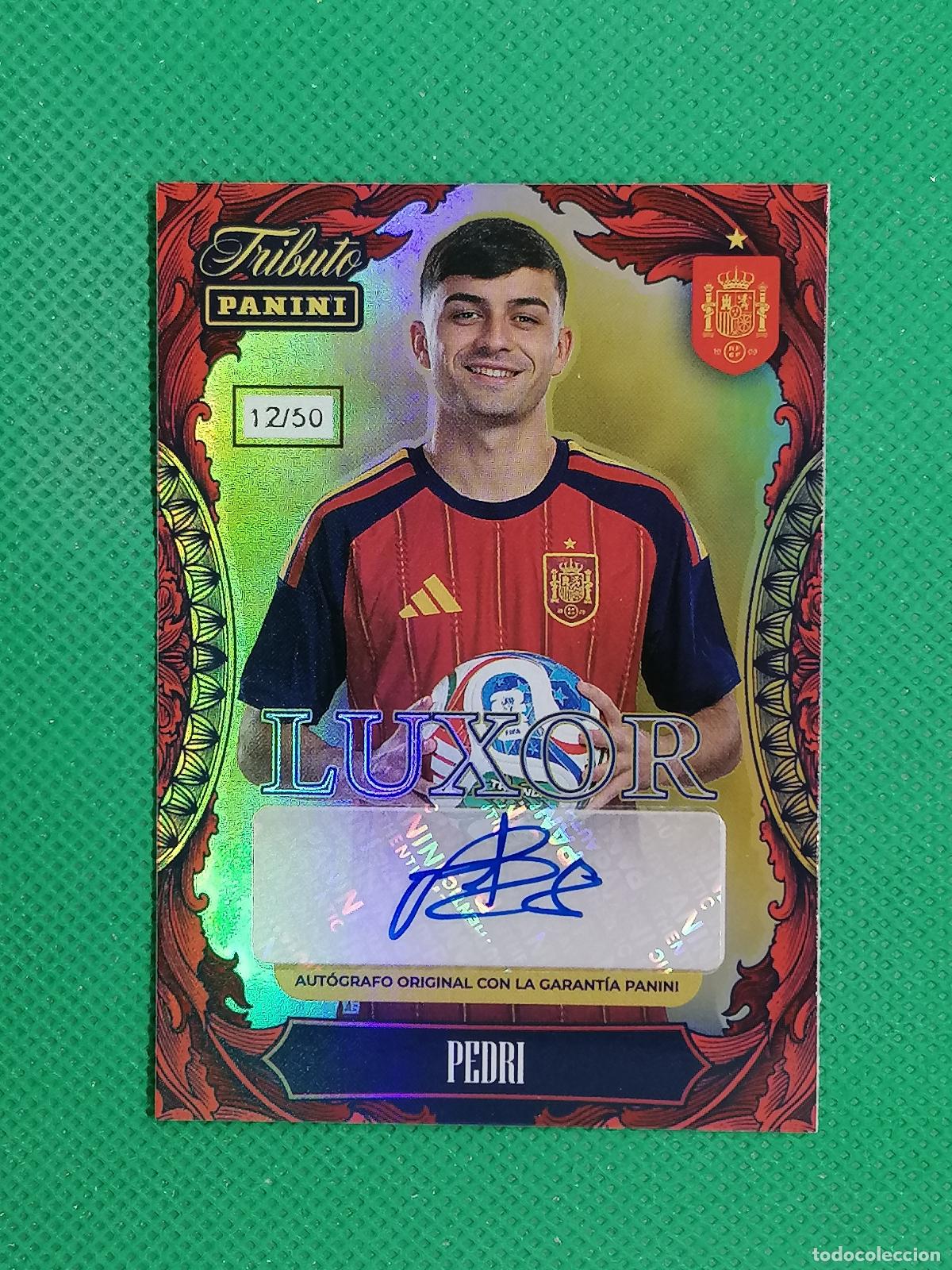 Cartes &agrave; collectionner de Football: PEDRI LUXOR AUTO AUTOGRAFO ORIGINAL FIRMA /50⚽PANINI TRIBUTO SELECCION ESPA&Ntilde;OLA ESPA&Ntilde;A CARD 26 2026⚽