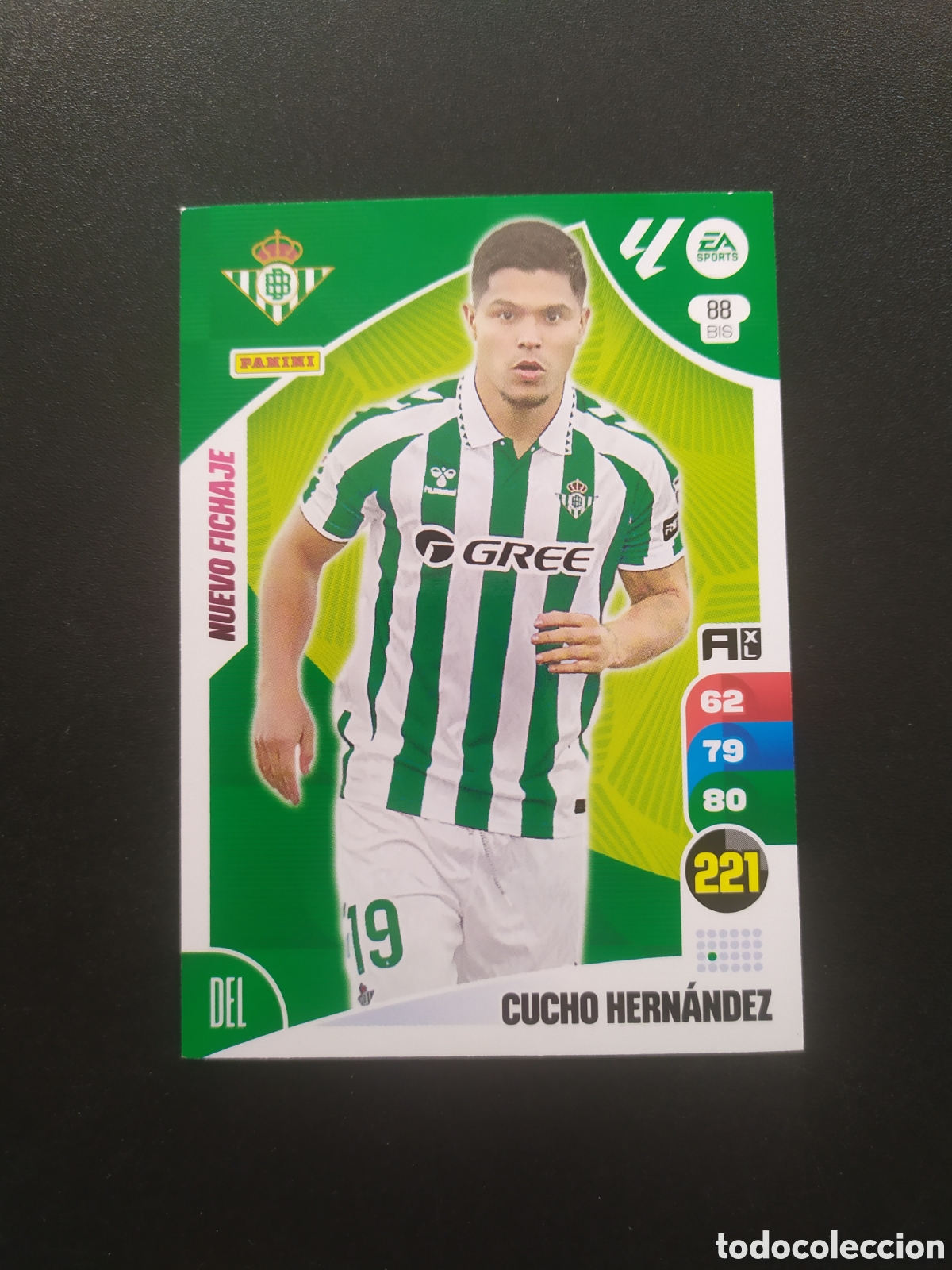 Cartes &agrave; collectionner de Football: Adrenalyn 2024 2025 24 25 panini Cucho Hern&aacute;ndez nuevo fichaje n&deg; 88 bis Real Betis