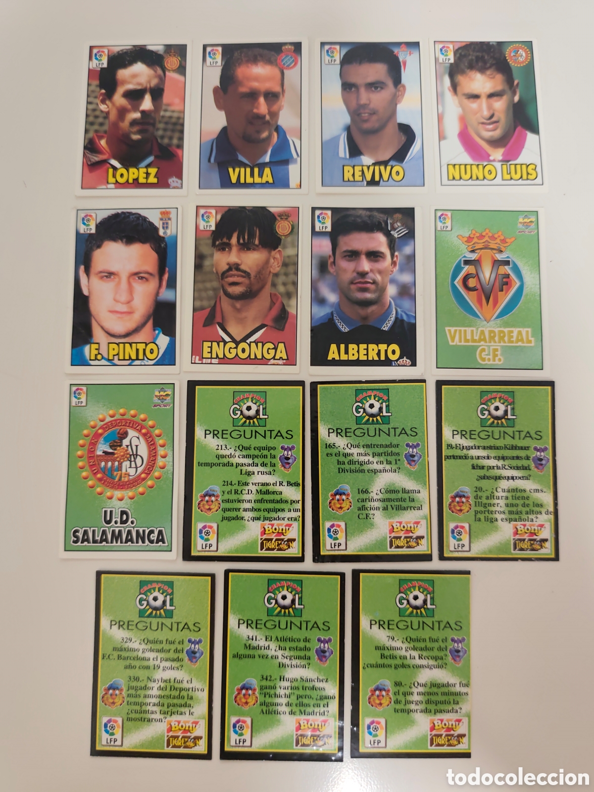 Cromos de Futebol: 15 CROMOS PASTELITOS BONY TIGRETON LIGA 1998 1999