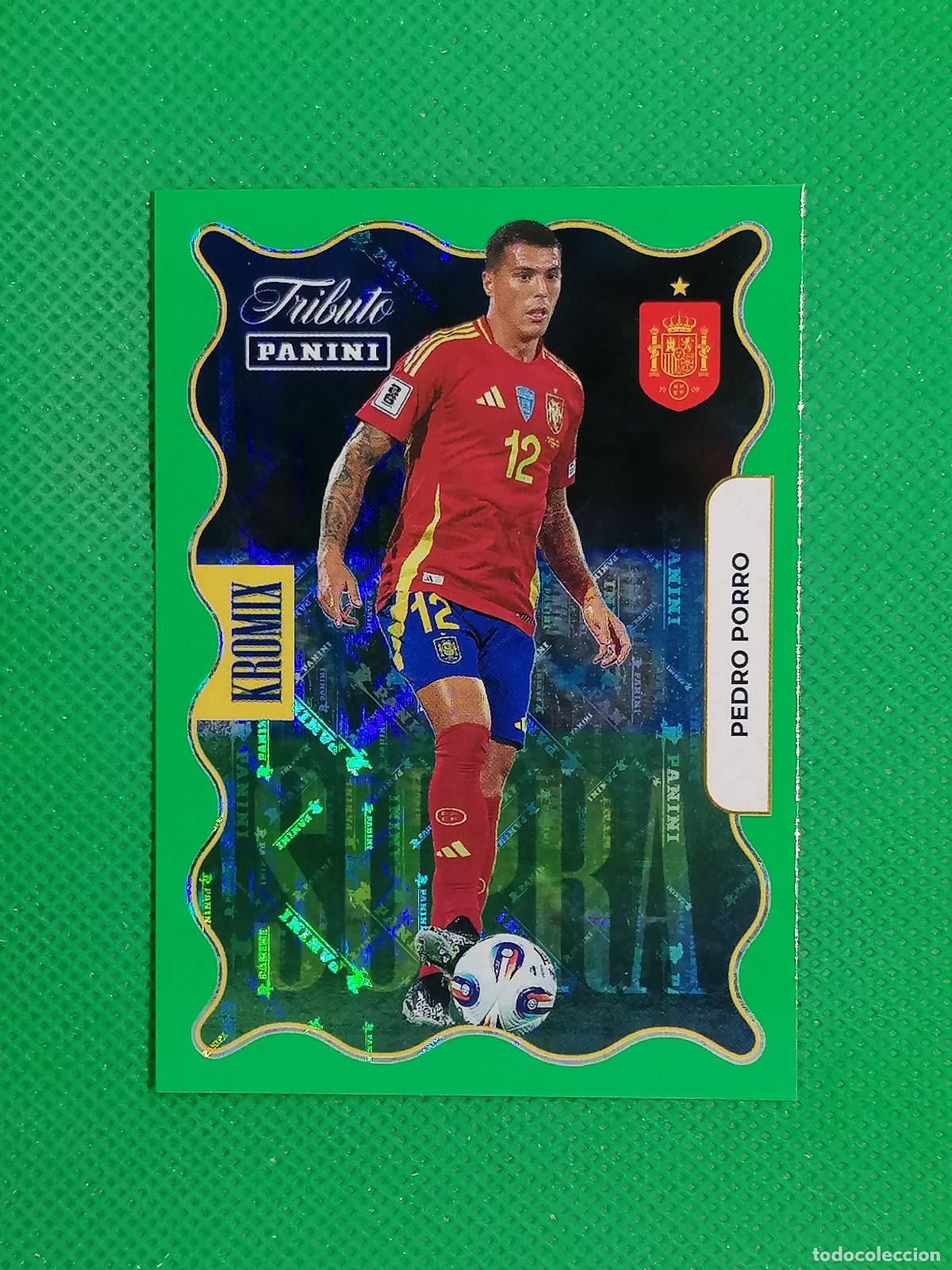 Cromos de f&uacute;tbol: KV72 PEDRO PORRO KROMIX SUPRA VERDE GREEN ⚽PANINI TRIBUTO SELECCION ESPA&Ntilde;OLA ESPA&Ntilde;A CARD 26 2026⚽