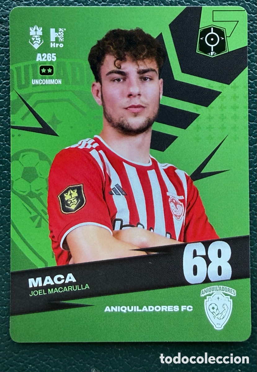 Cromos de f&uacute;tbol: A265 JOEL MACARULLA ANIQUILADORES FC FICHAS ALBUM KINGS LEAGUE INFOJOBS 2024 KOLEX