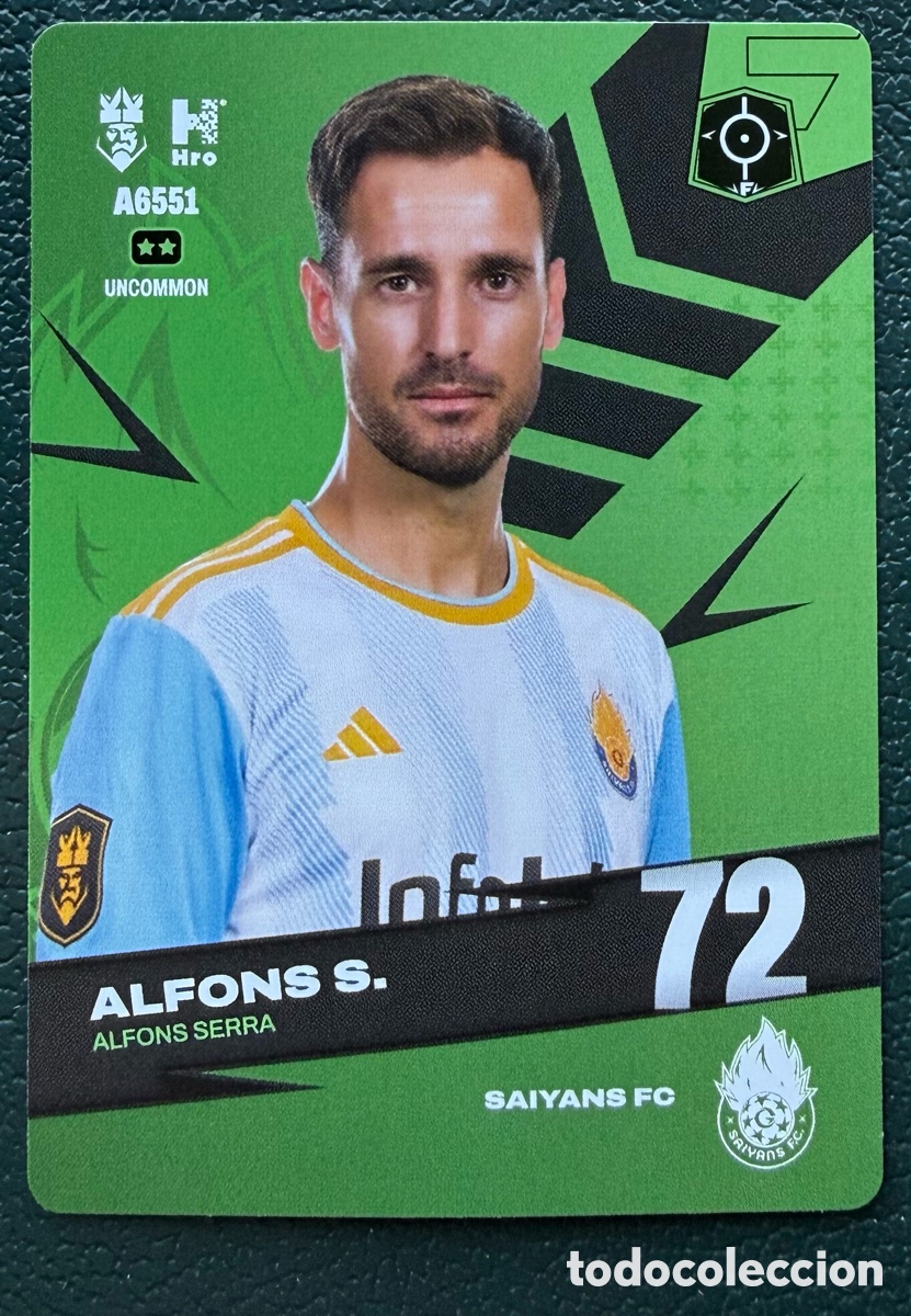 Figurine di Calcio: A6551 ALFONS SERRA SAIYANS FC FICHAS ALBUM KINGS LEAGUE INFOJOBS 2024 KOLEX