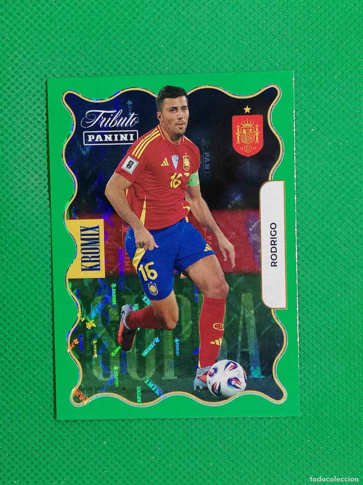 Cromos de f&uacute;tbol: KV76 RODRIGO KROMIX SUPRA VERDE GREEN ⚽PANINI TRIBUTO SELECCION ESPA&Ntilde;OLA ESPA&Ntilde;A CARD 26 2026⚽