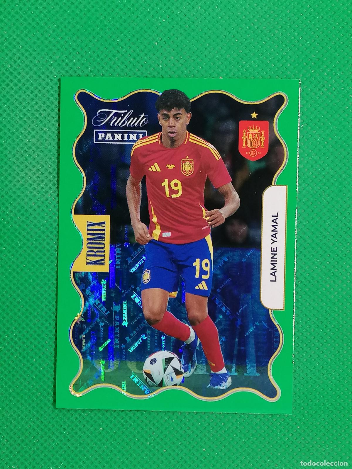 Cromos de f&uacute;tbol: KV79 LAMINE YAMAL KROMIX SUPRA VERDE GREEN ⚽PANINI TRIBUTO SELECCION ESPA&Ntilde;OLA ESPA&Ntilde;A CARD 26 2026⚽
